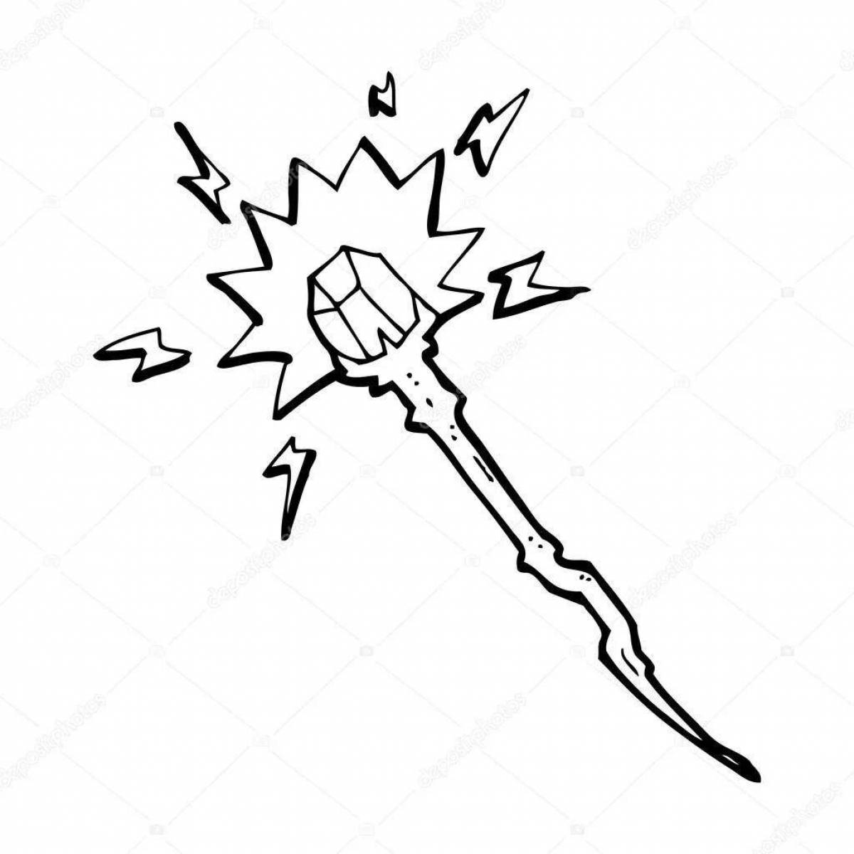 Glitter staff coloring book