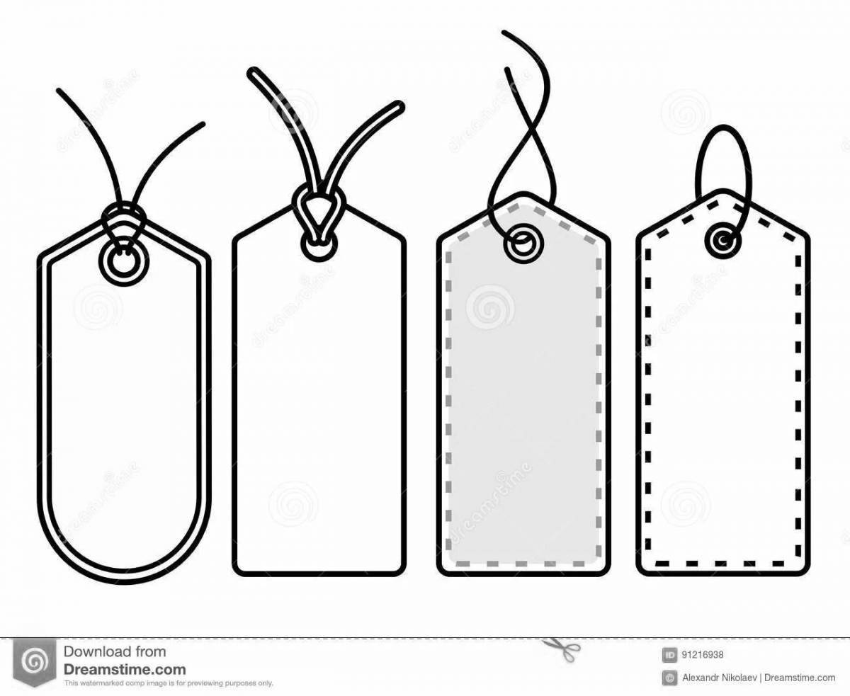 Price tag coloring page