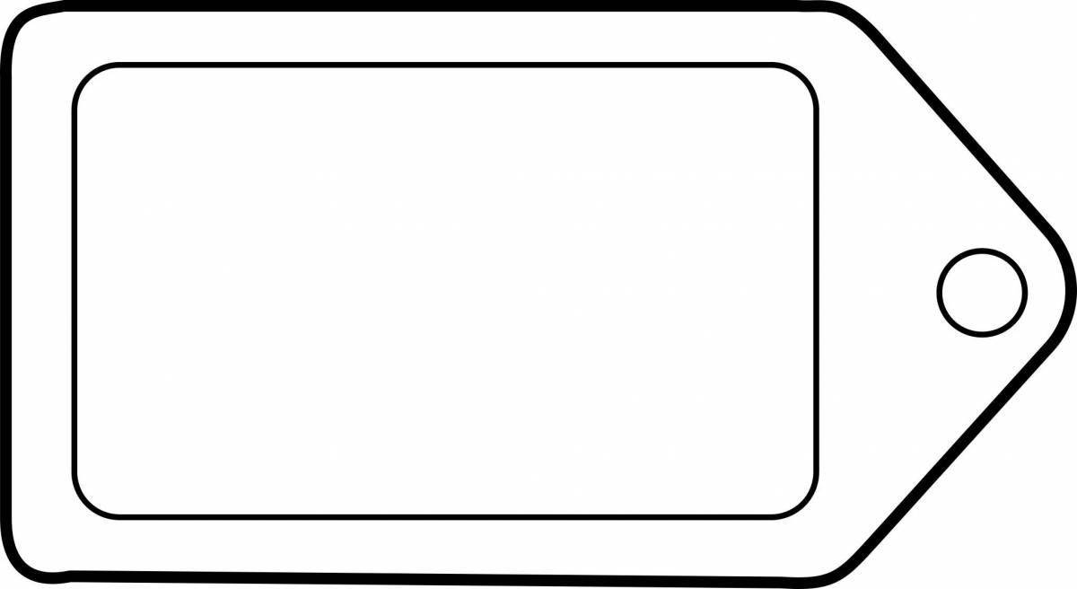 Coloring page with an attractive price tag