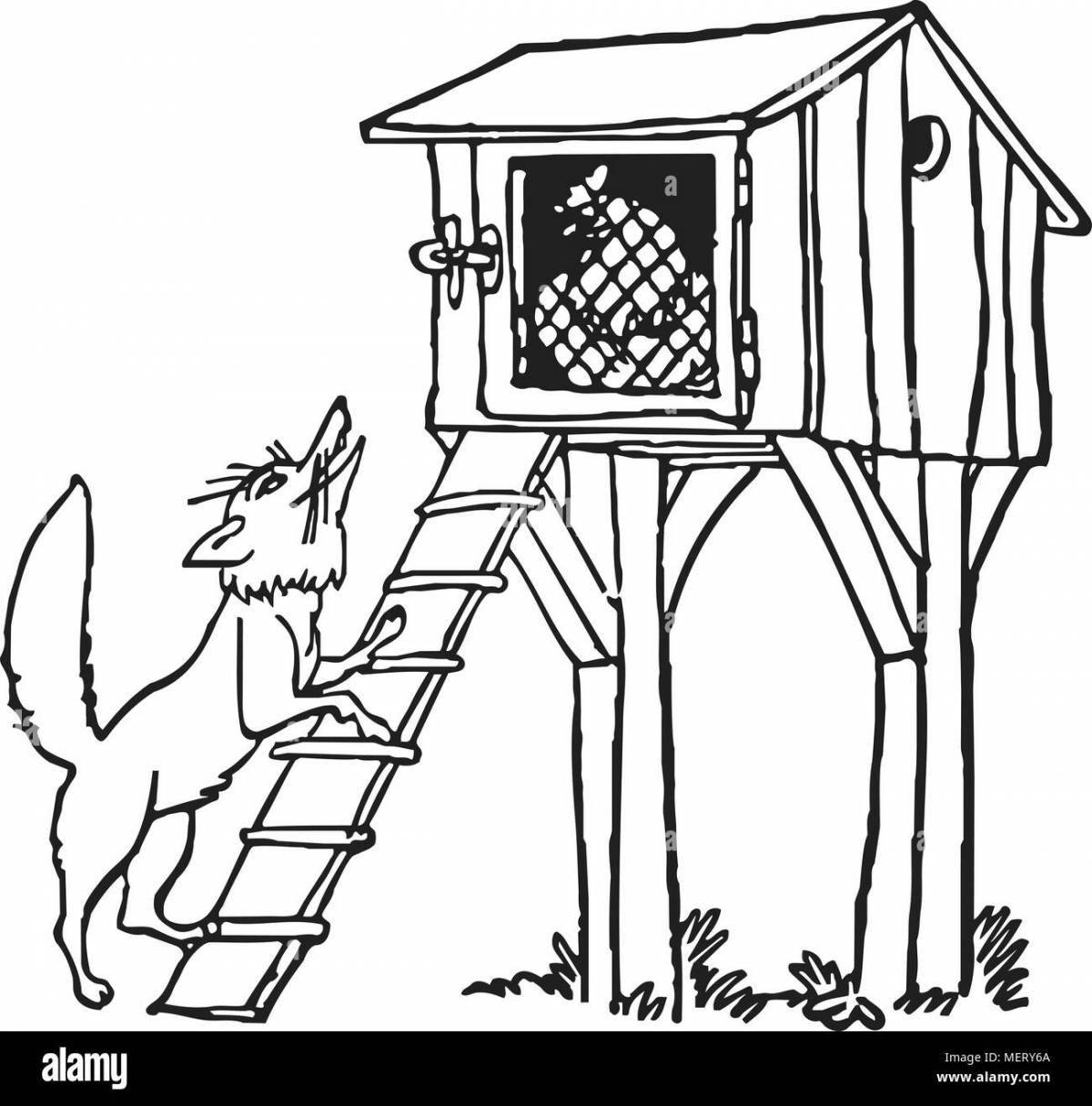 Magic Chicken Coop coloring page