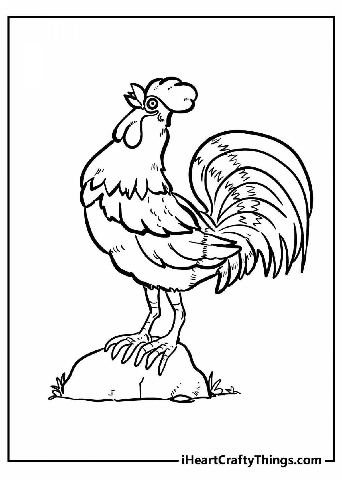 Adorable chicken coop coloring page