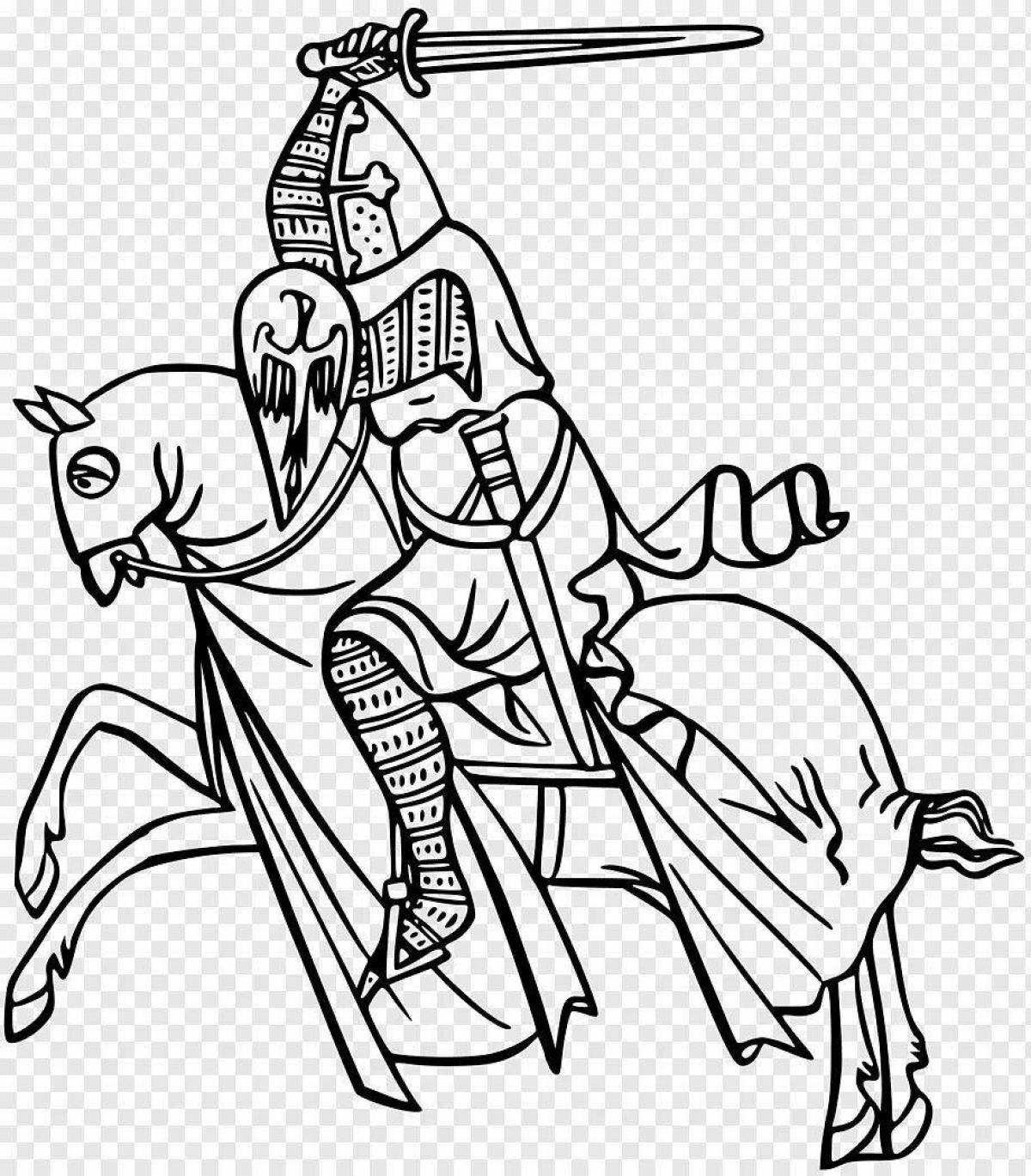 Bold crusaders coloring pages