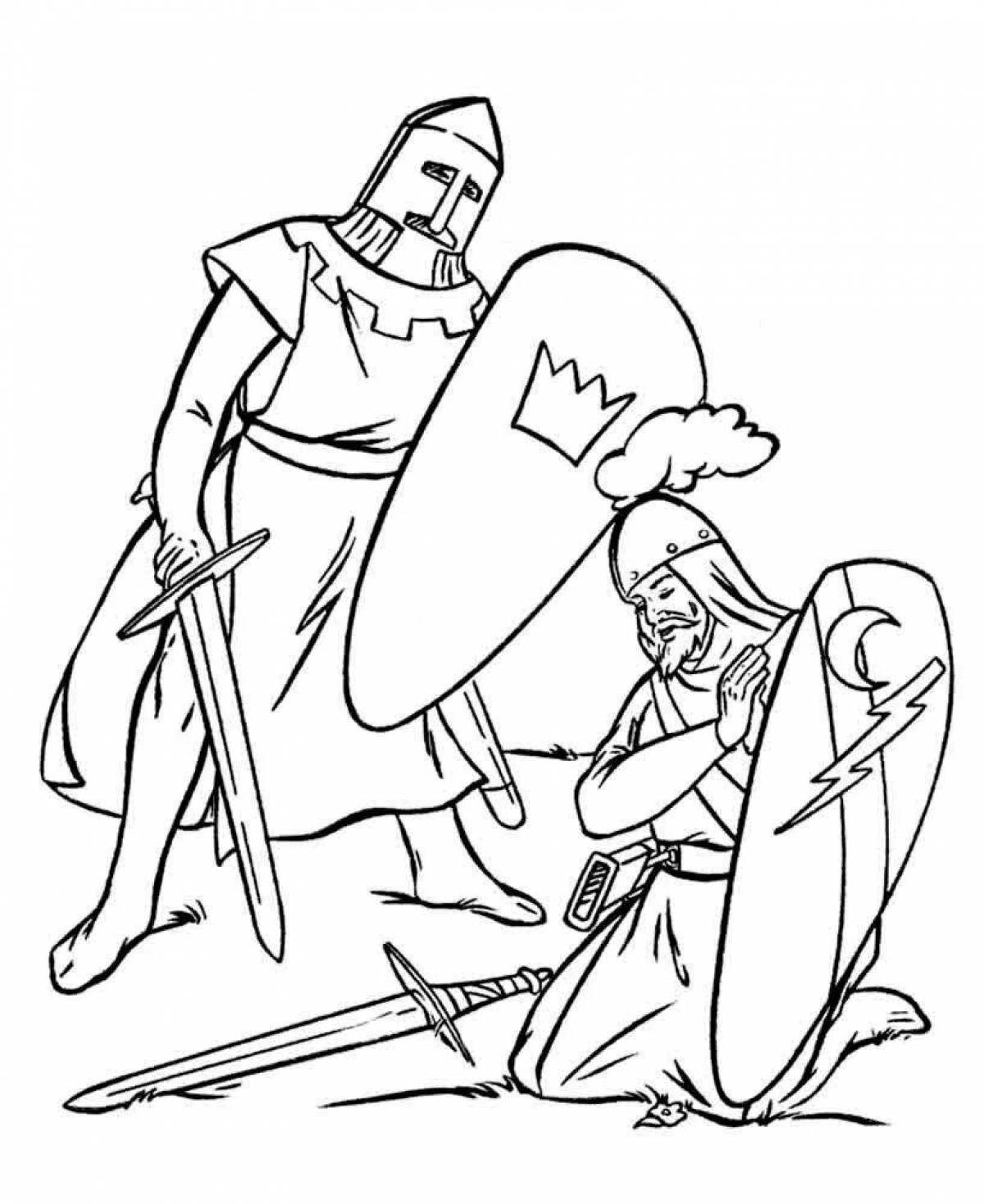 Valorous crusaders coloring pages