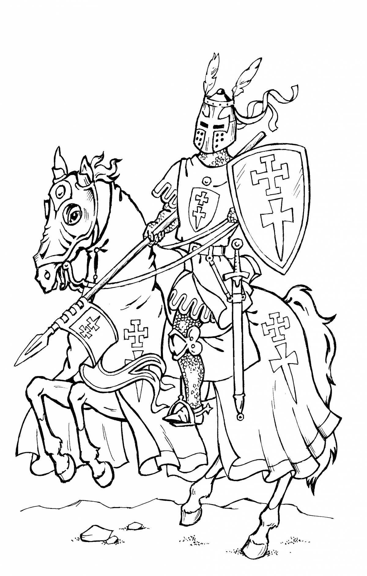 Noble crusader coloring pages
