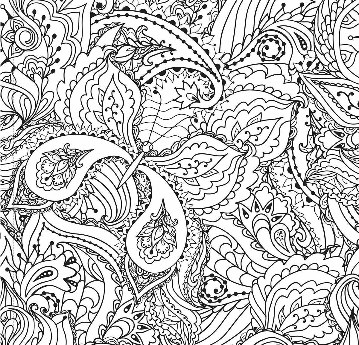 Color-blasted coloring page sticky
