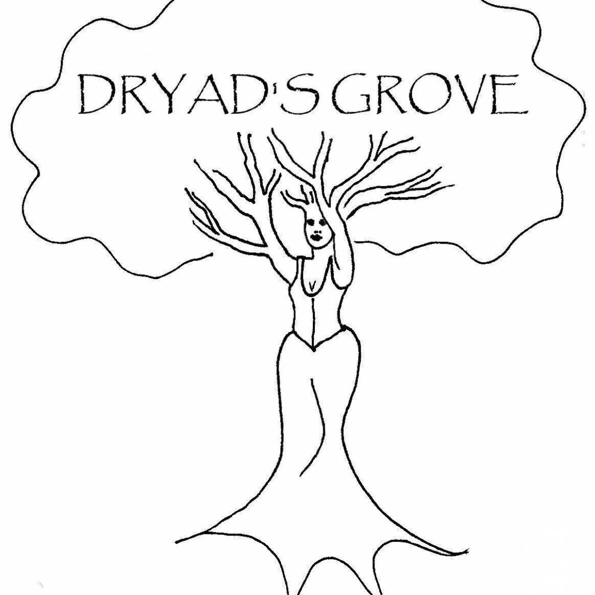 Radiant dryad coloring page