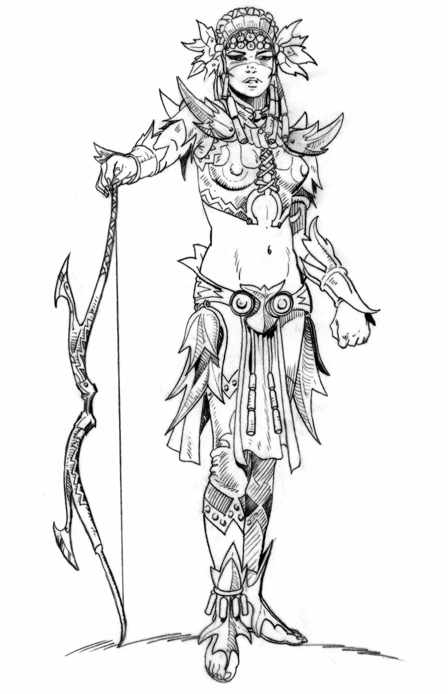 Luminous dryad coloring page