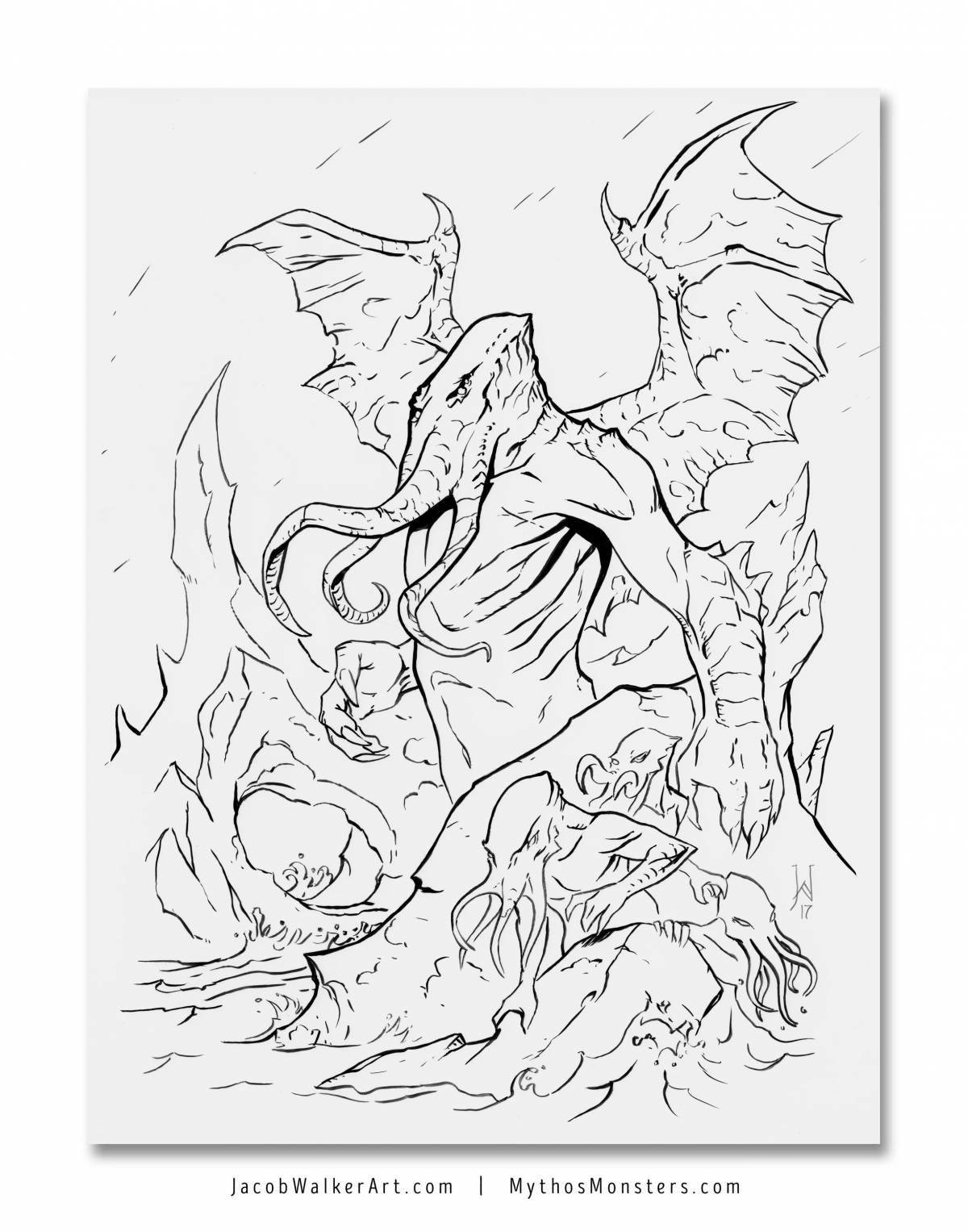 Lovecraft coloring page