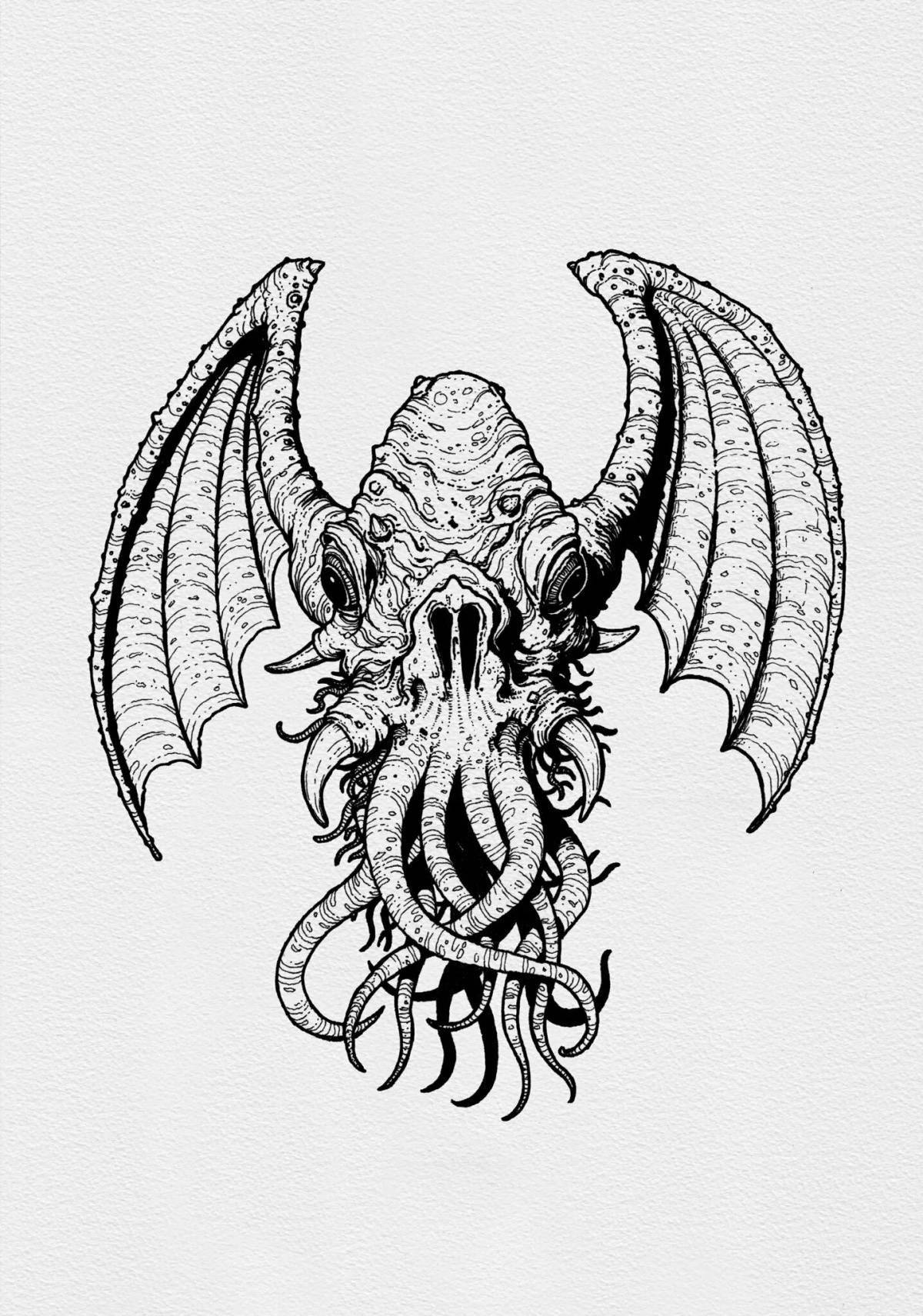 Great lovecraft coloring page