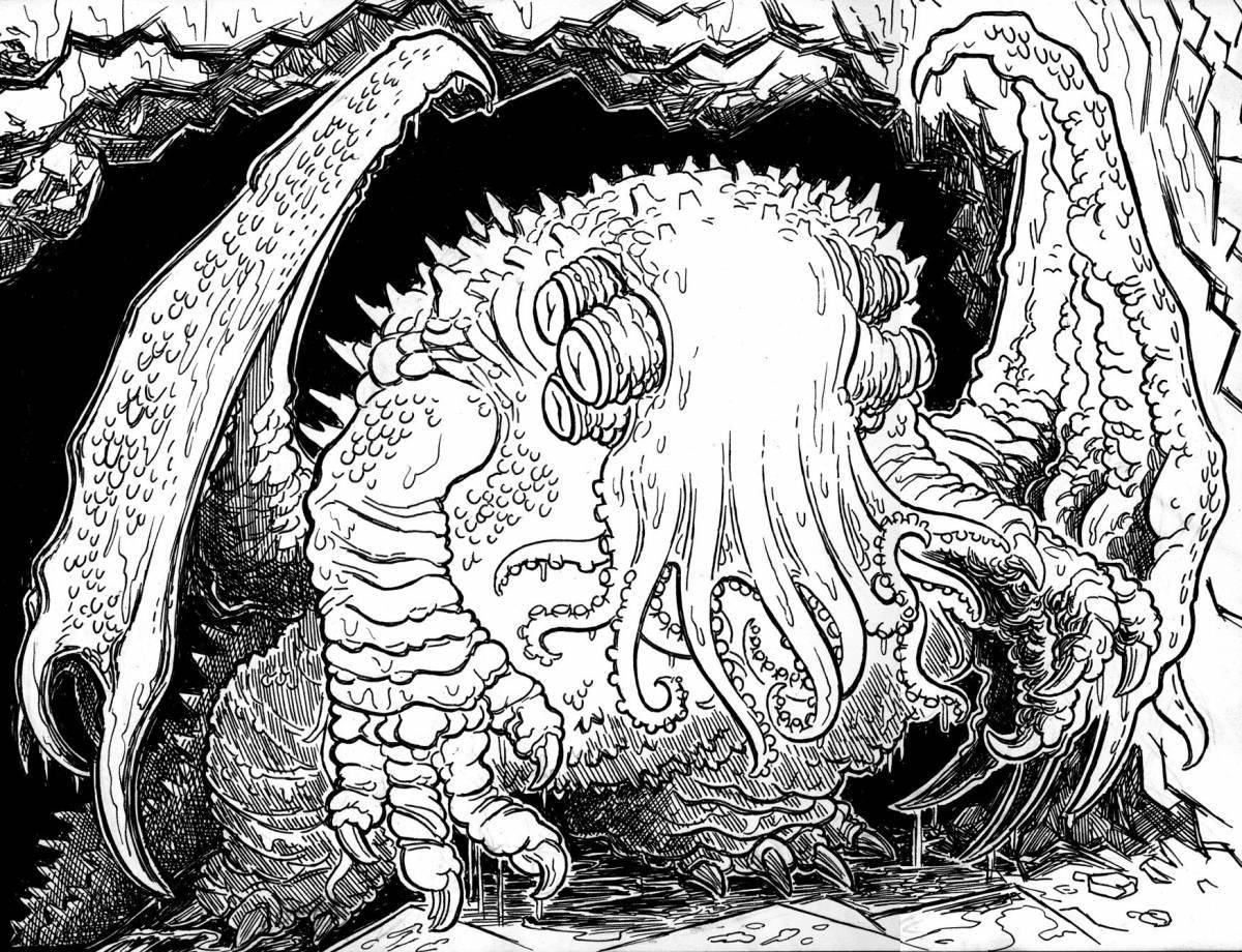 Lovecraft exotic coloring book