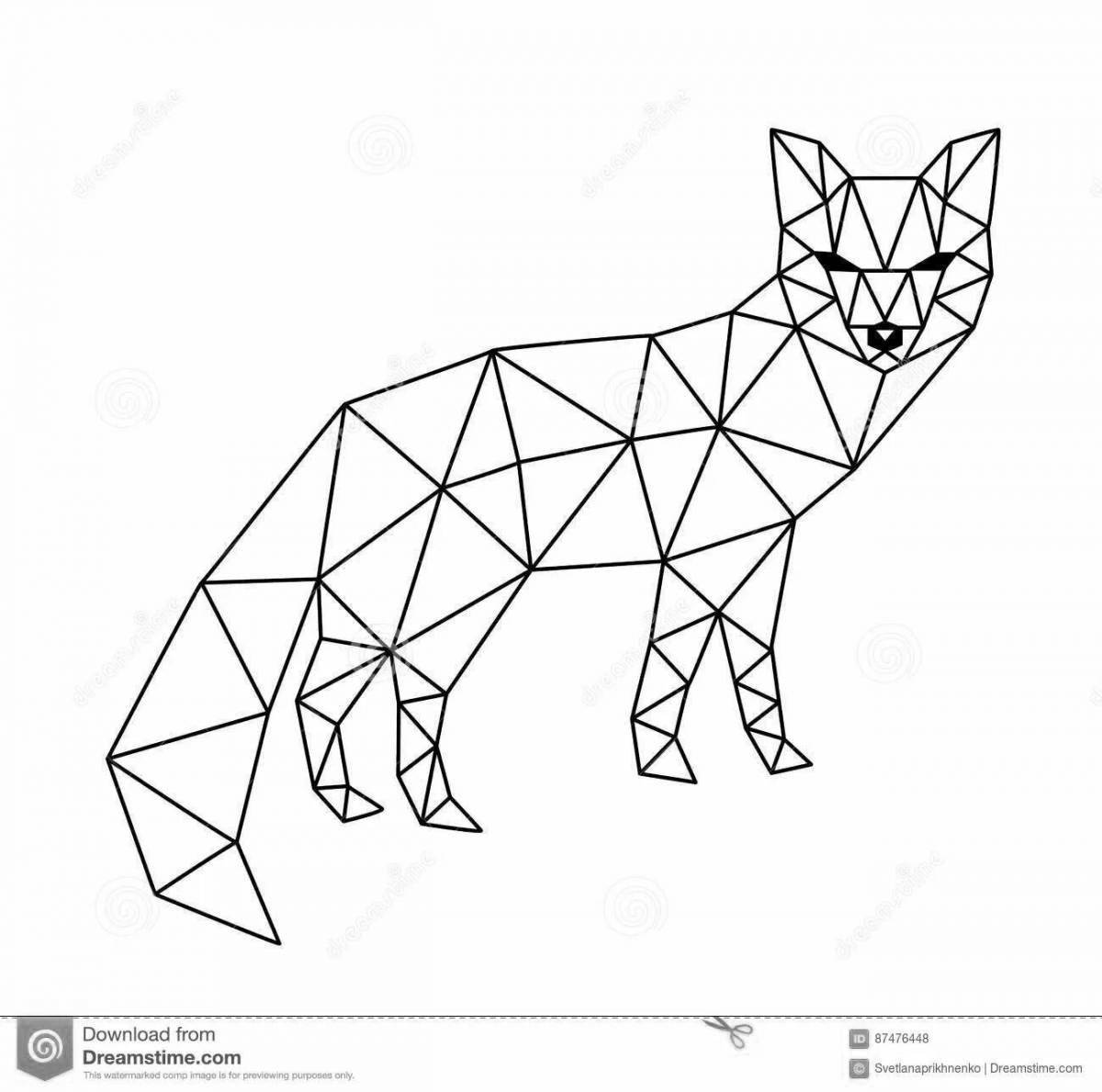 Coloring page with bold polygon
