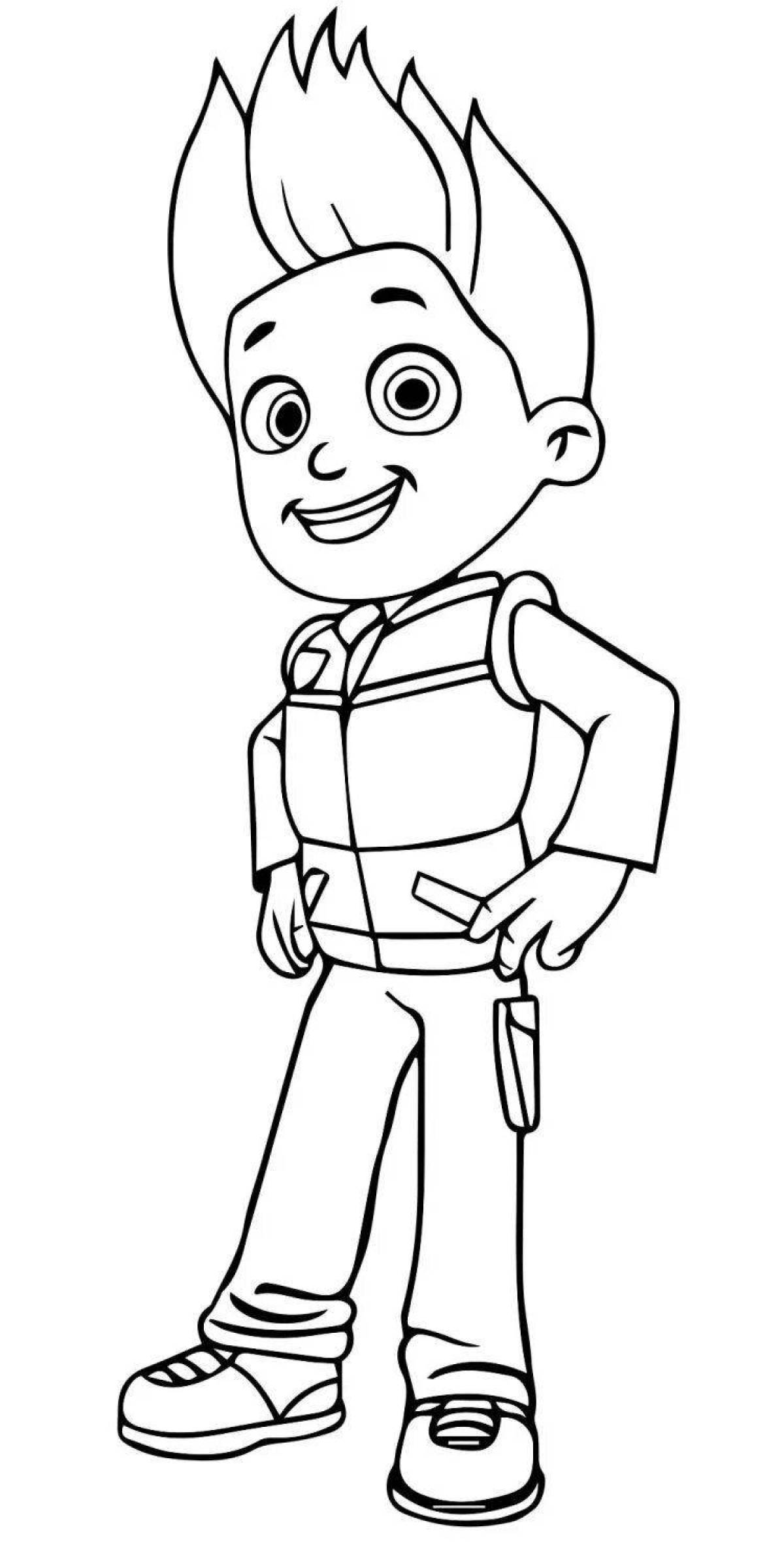 Charming rider coloring page