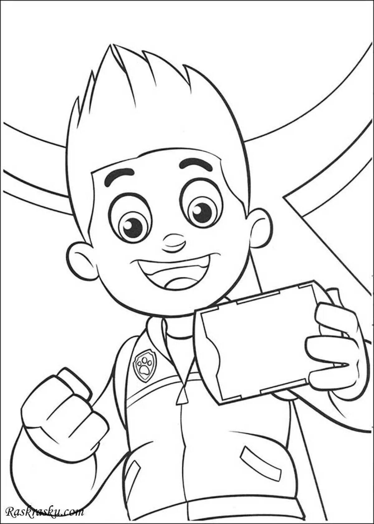 Great rider coloring page