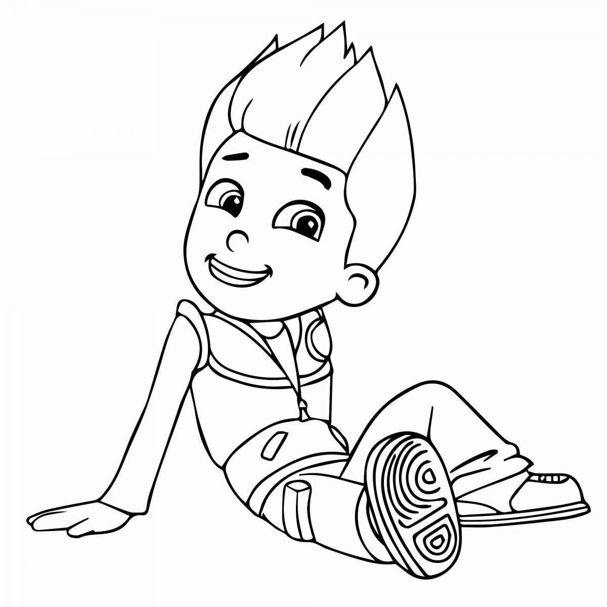 Fabulous rider coloring page