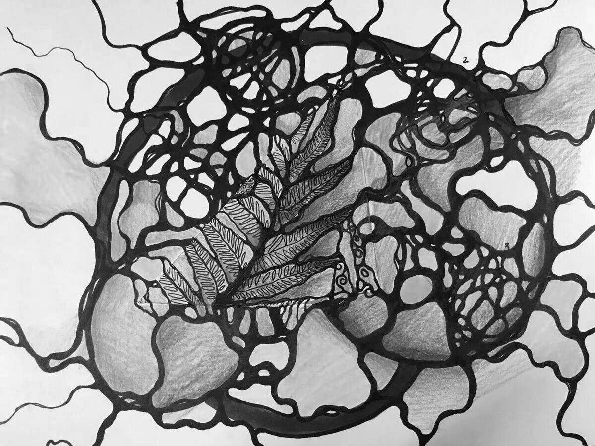 Playful neurographic coloring