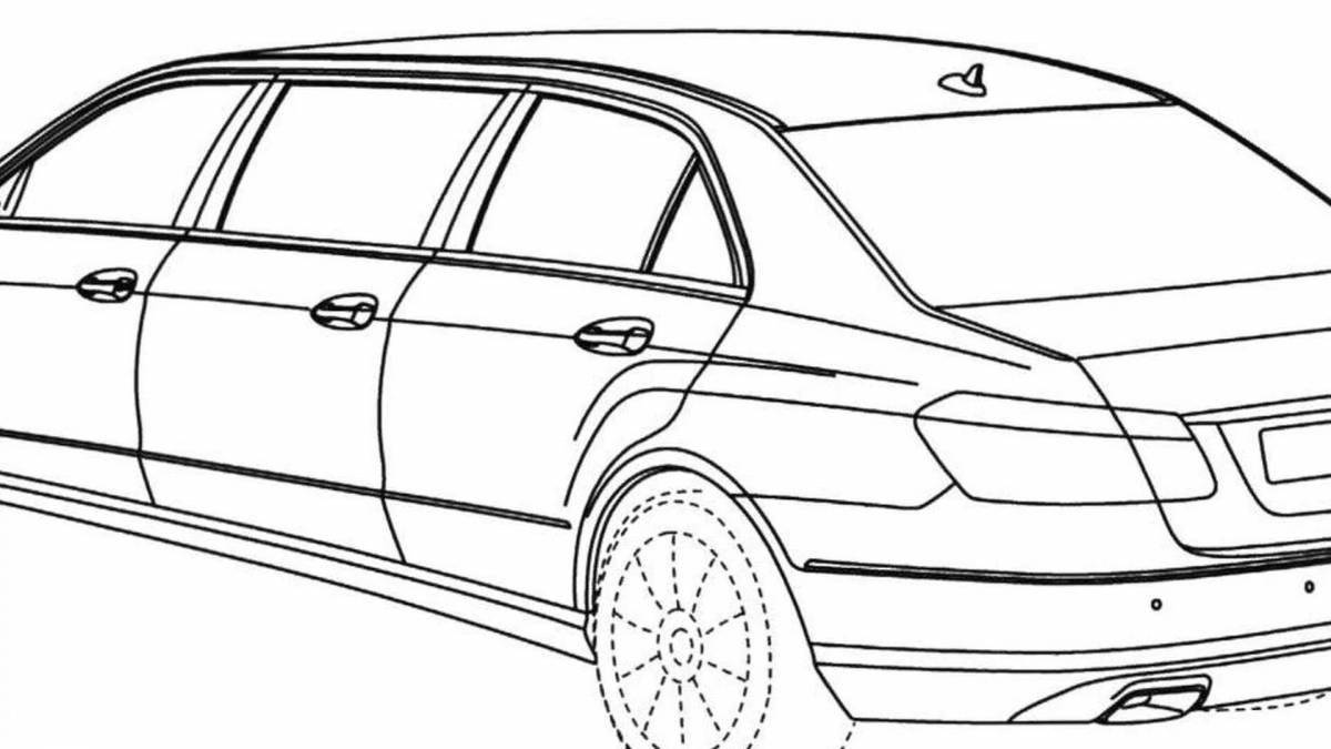 Glowing maybach coloring page