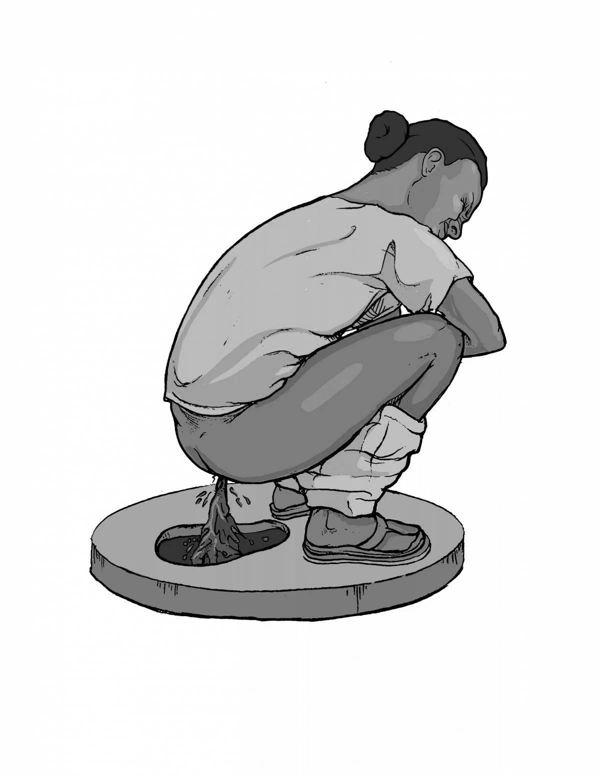 Amazing diarrhea coloring book