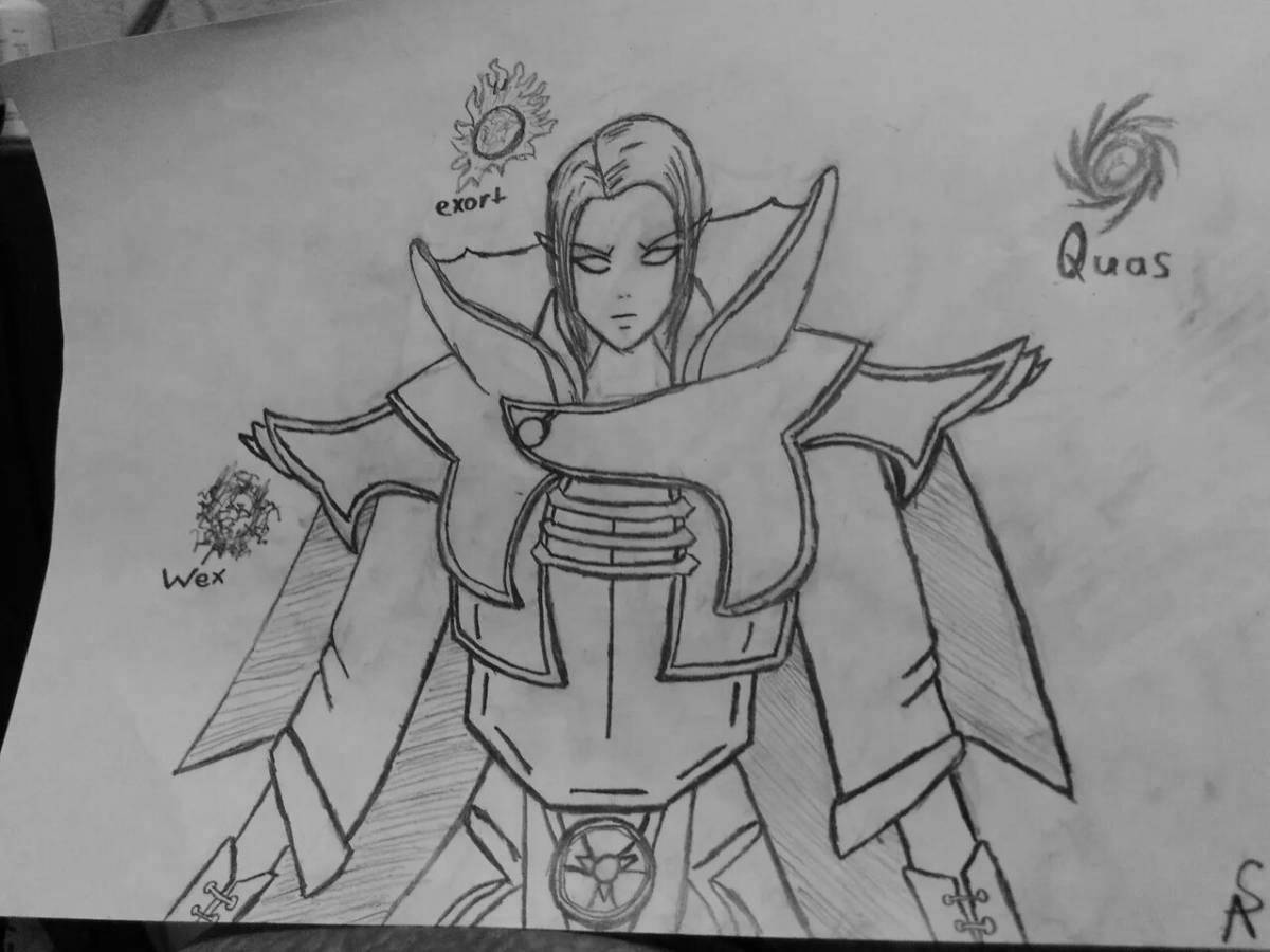 Invoker live coloring page