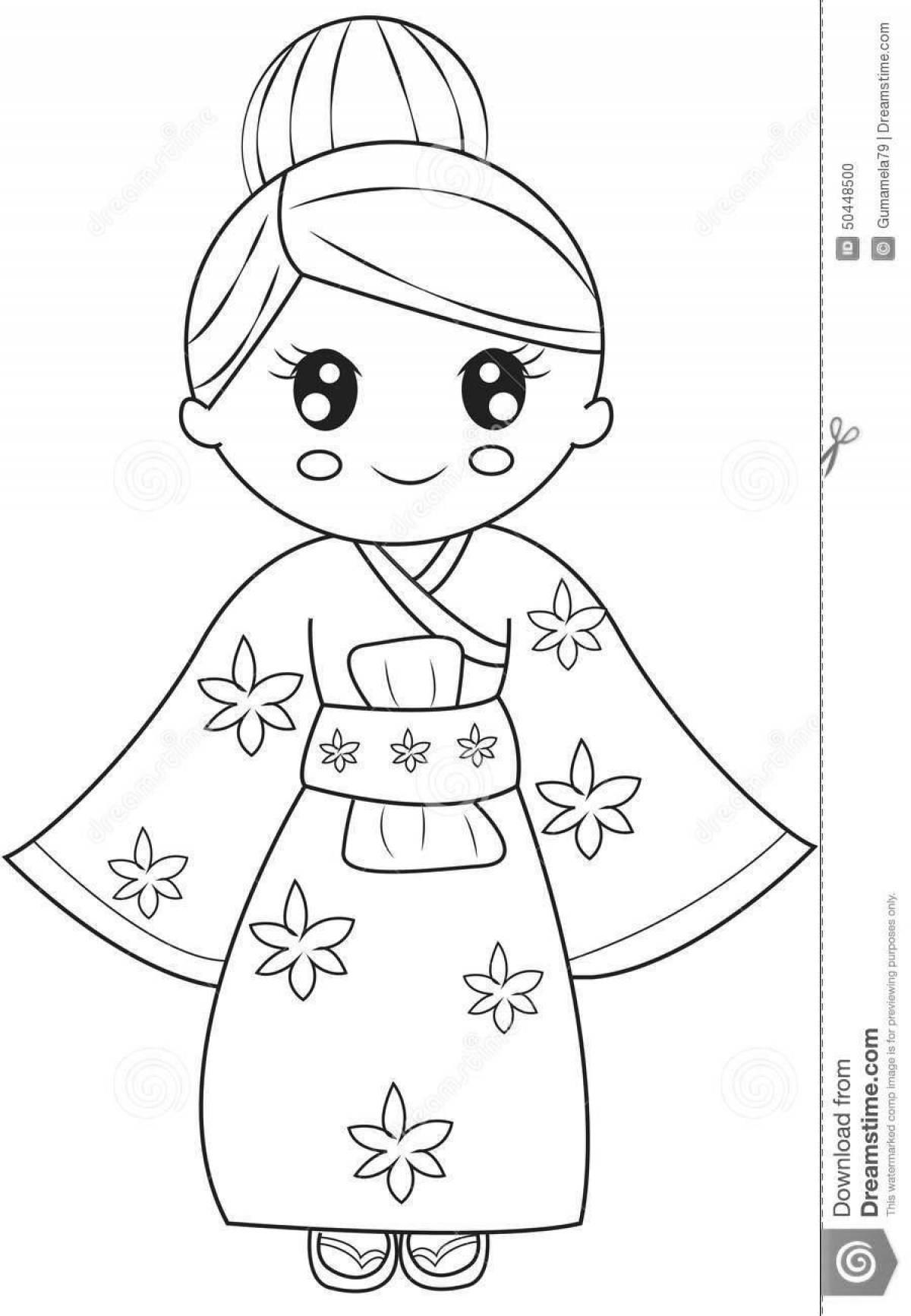 Photo Great hanbok coloring book