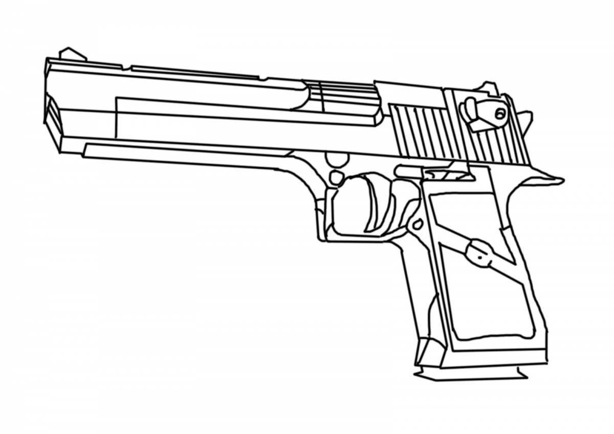 Amazing deagle coloring page