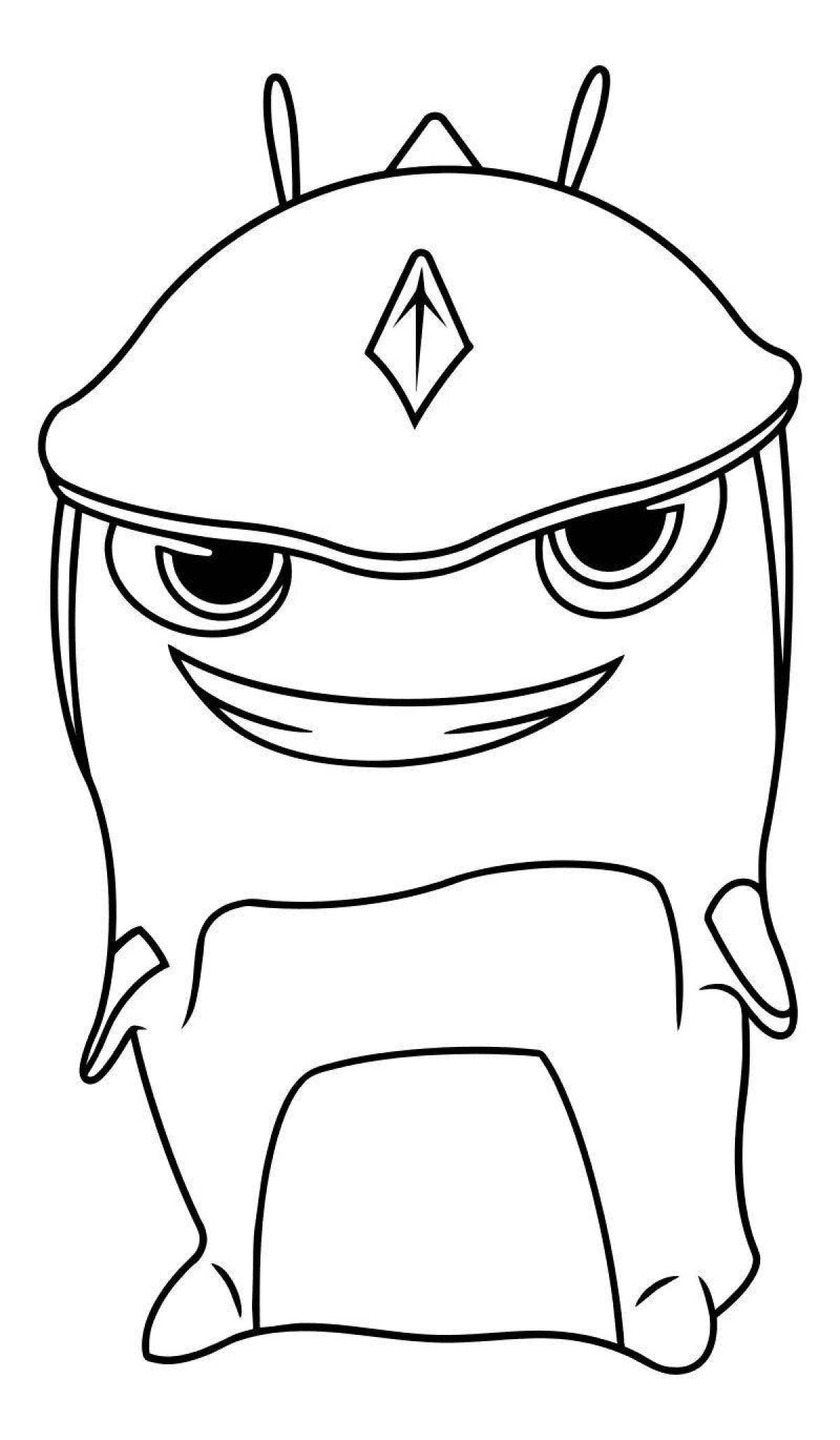 Attractive slugterra coloring page