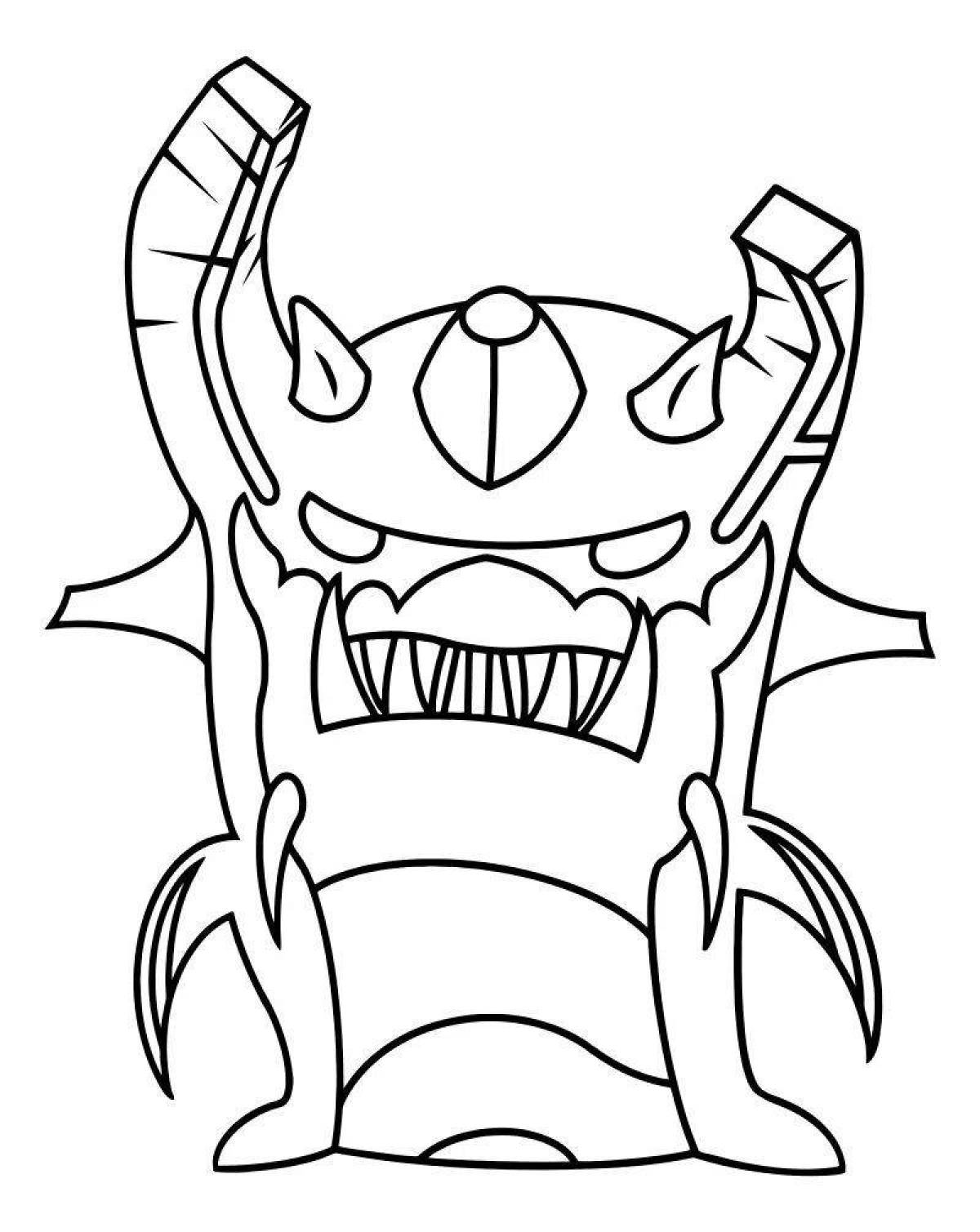 Animated slugterra coloring page