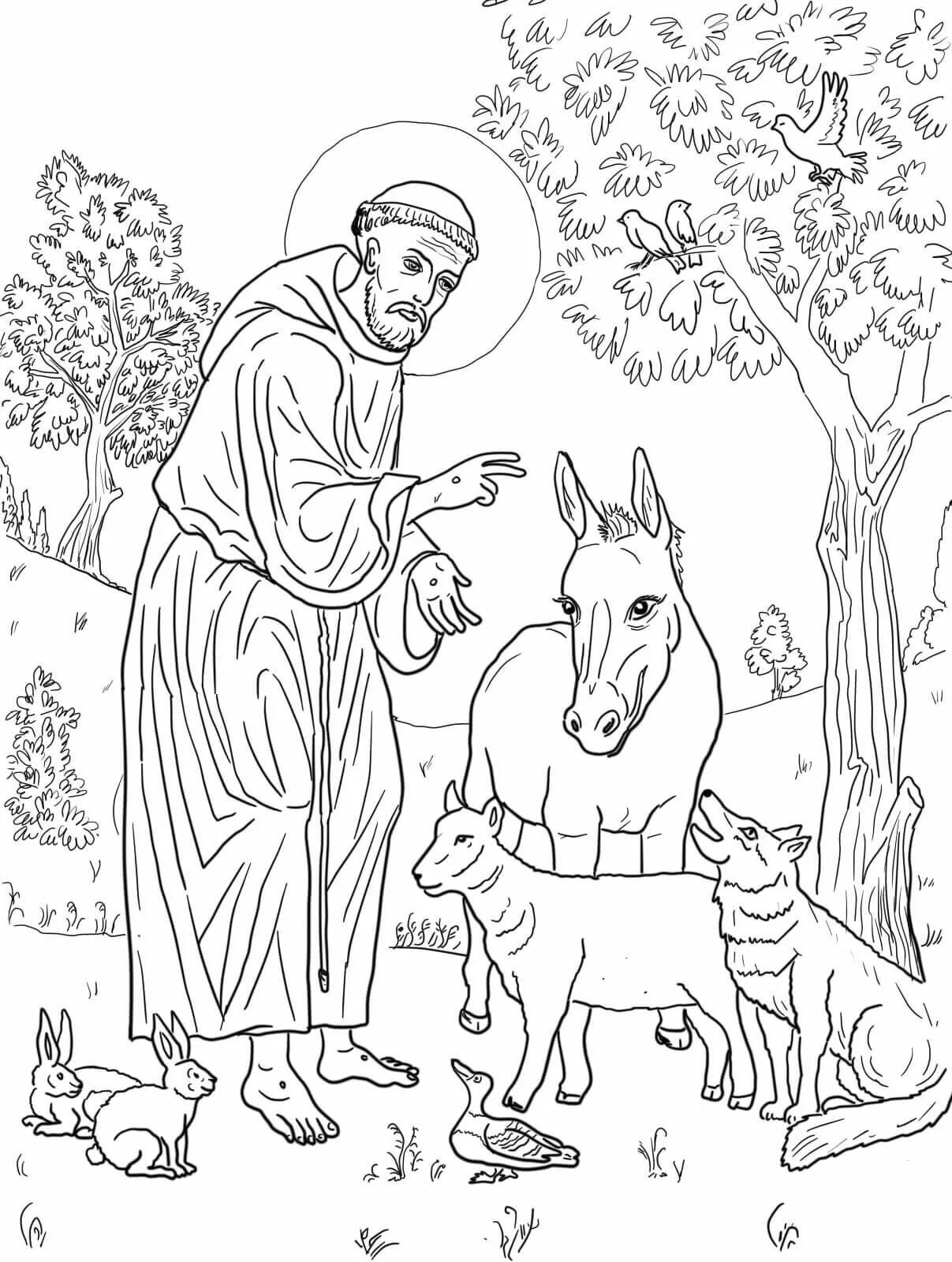Great coloring pages of saints