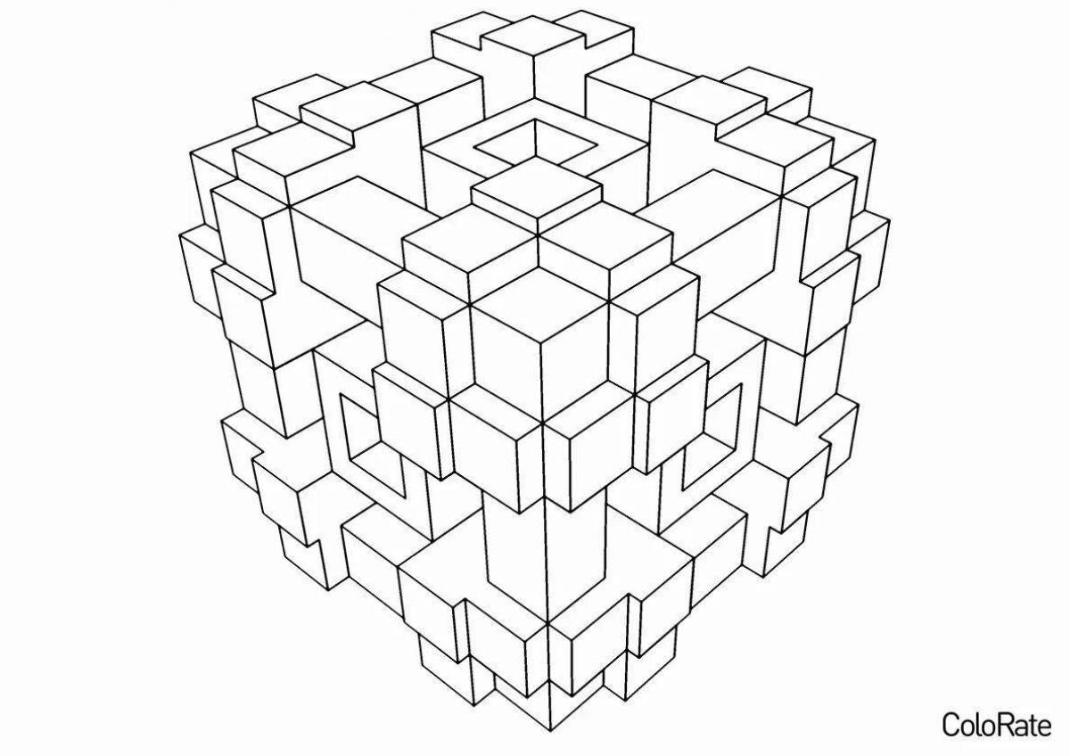 Светящийся квадрат страницы раскраски