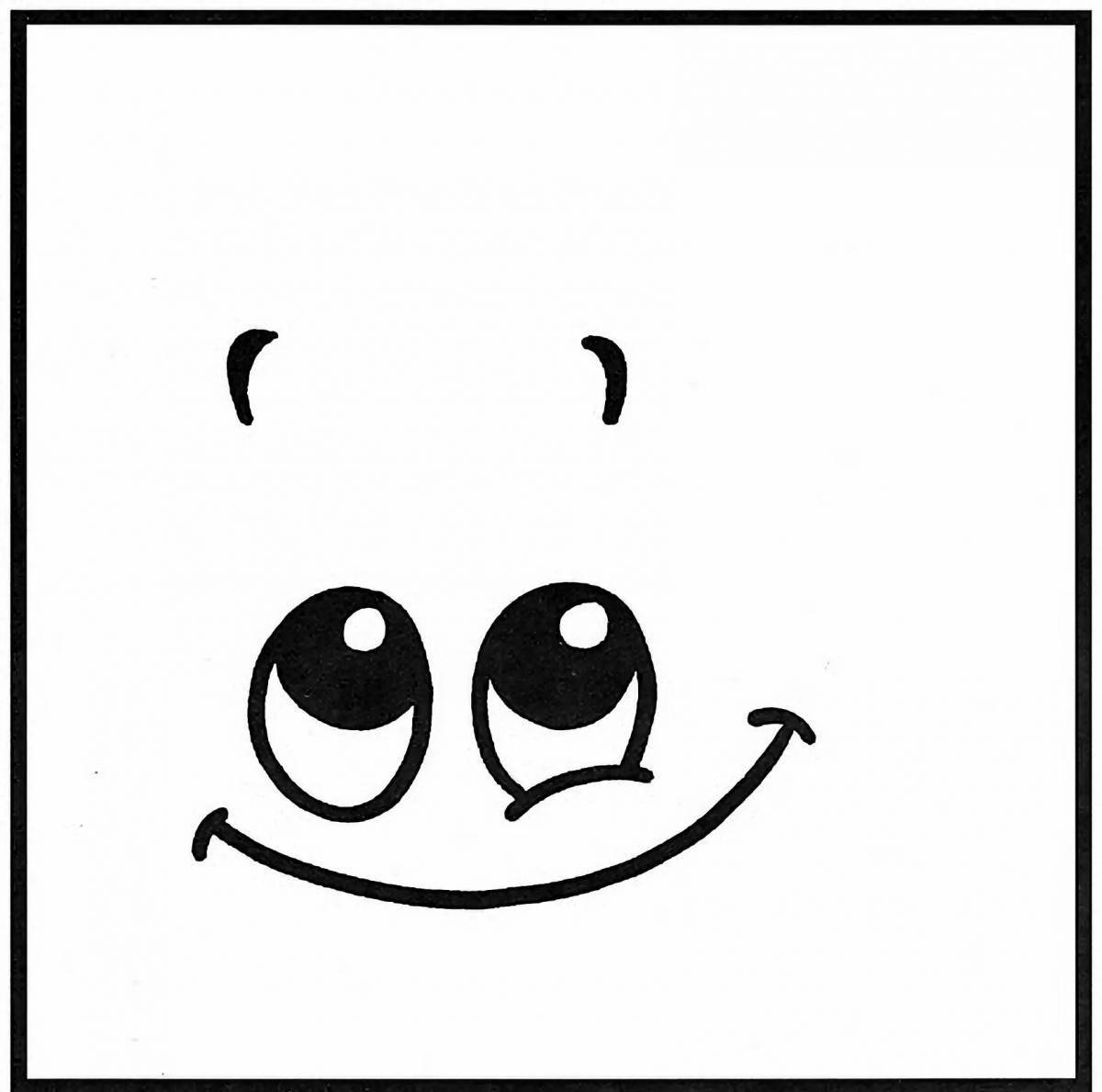 Блестящая раскраска квадратной страницы