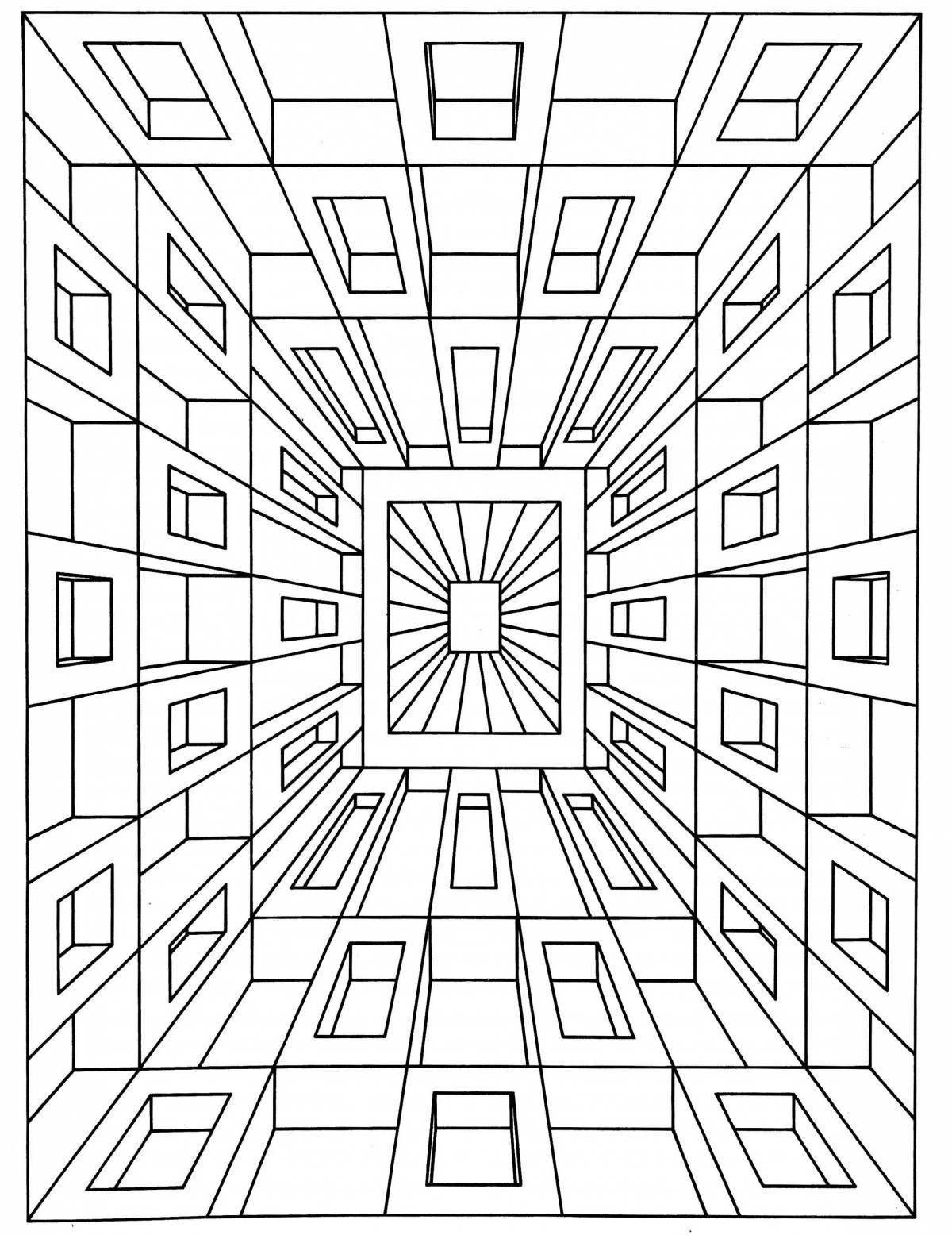 Жирная раскраска квадрат страницы