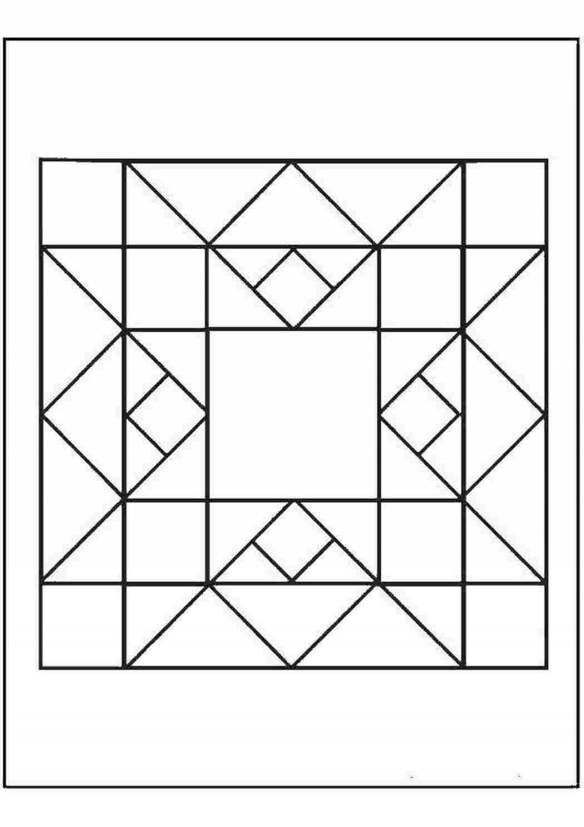 Lovely square coloring page