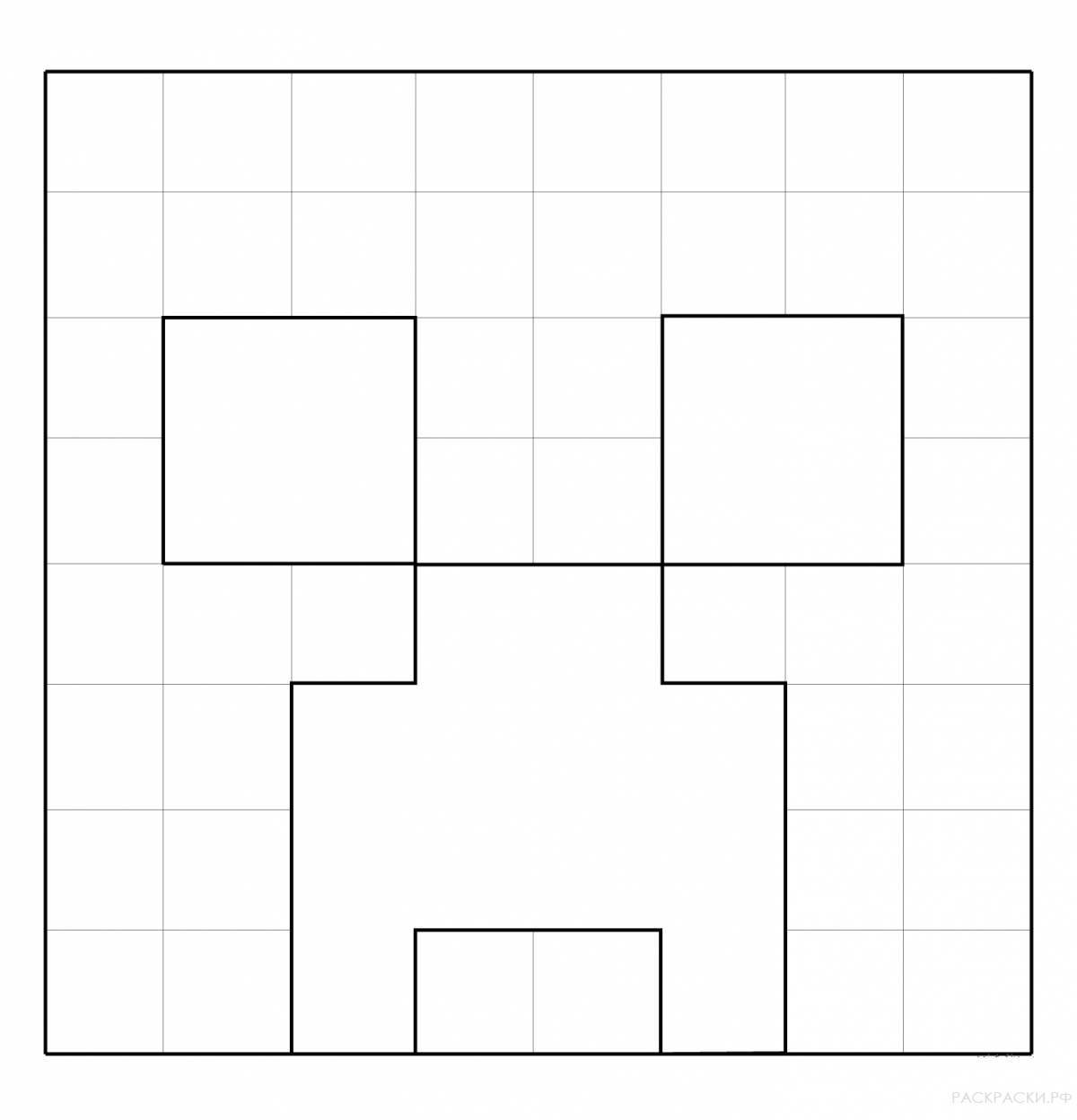Милая раскраска квадратная страница