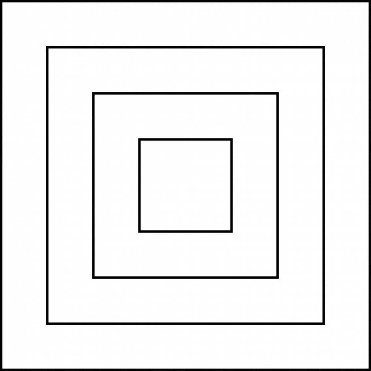 Причудливая раскраска квадратной страницы