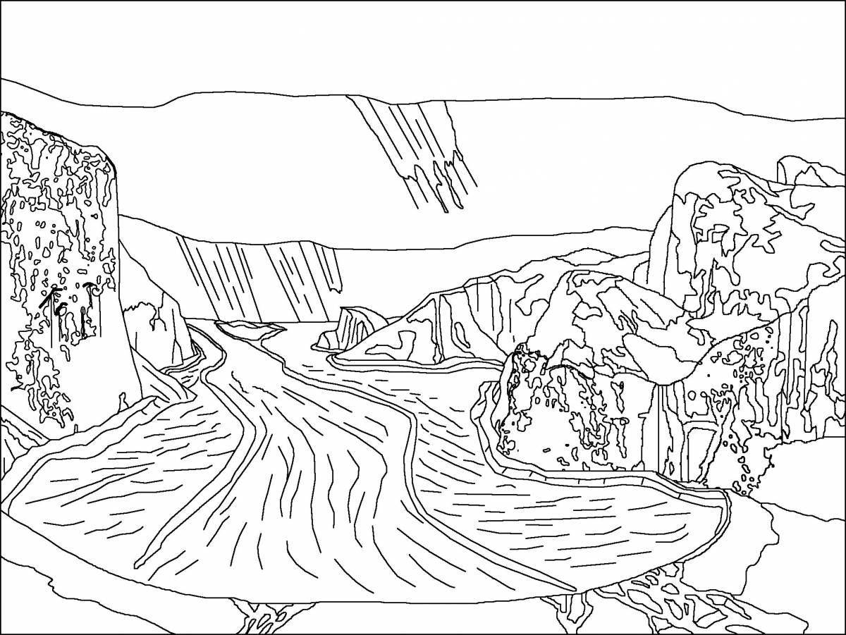 Coloring page charming dagestan