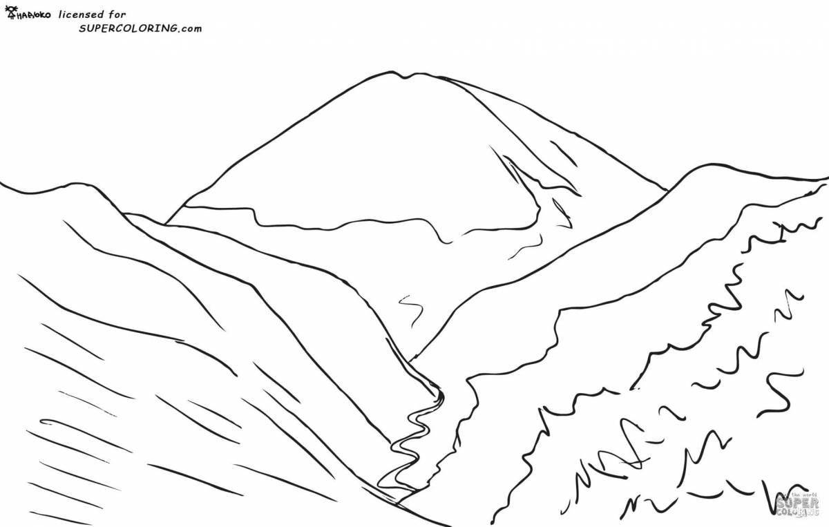 Coloring page playful dagestan