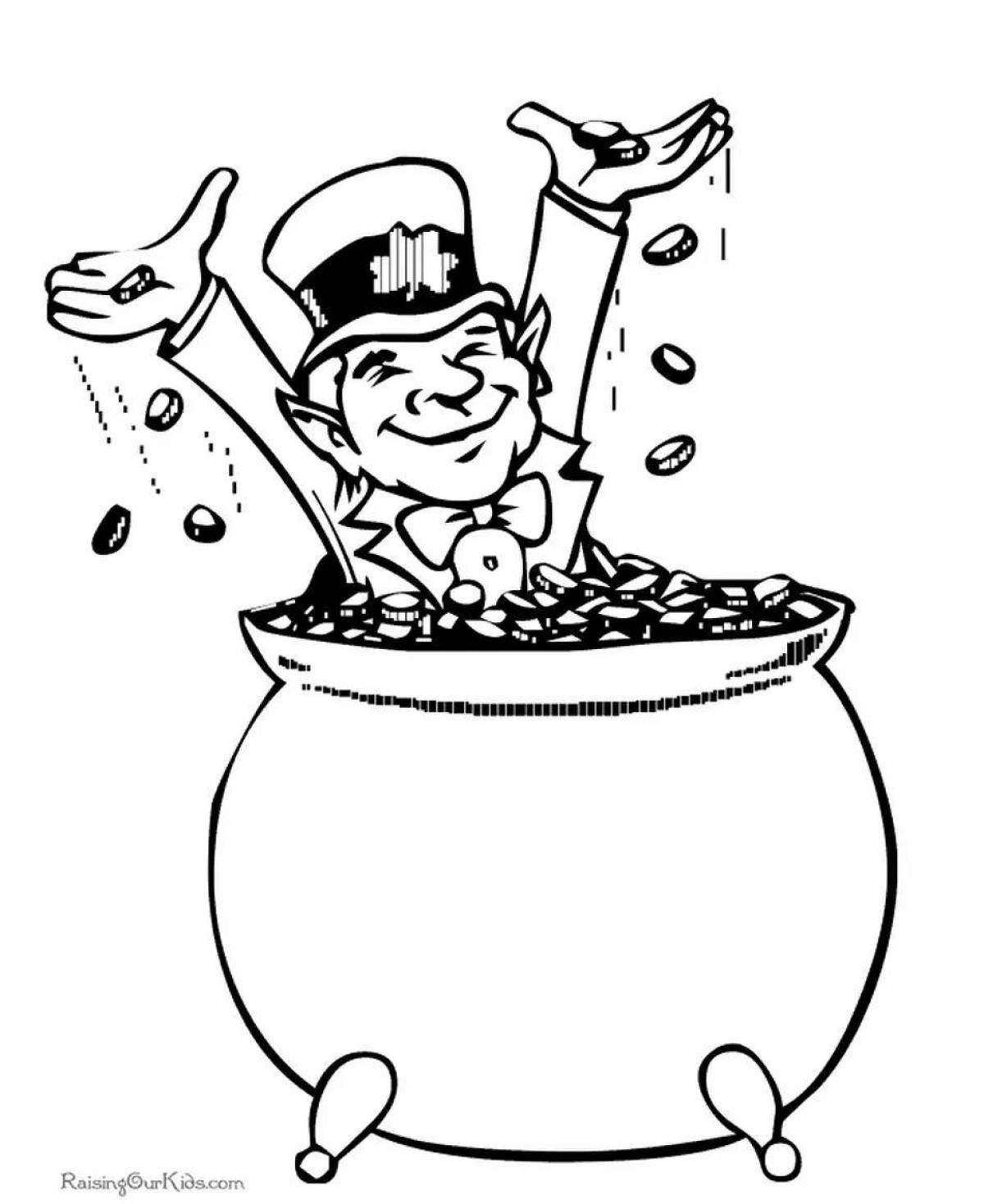 Holiday potty coloring page