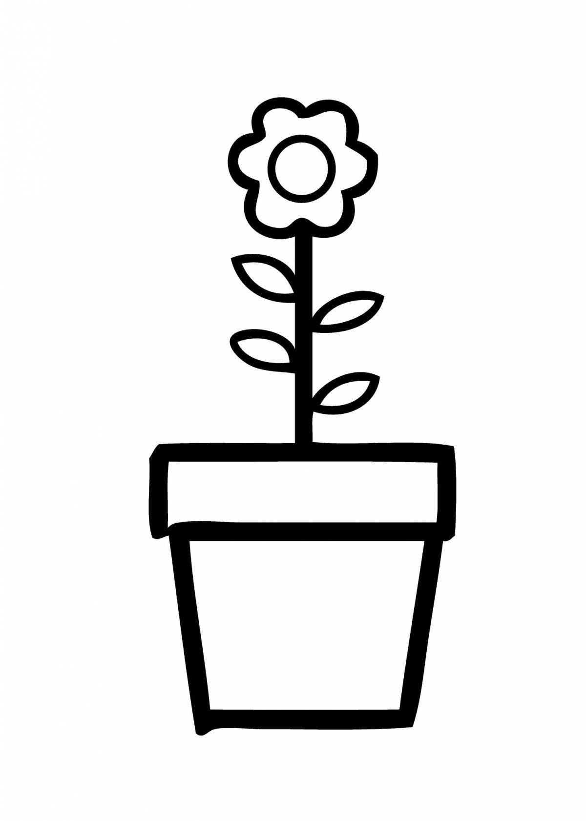 Fun pot coloring page