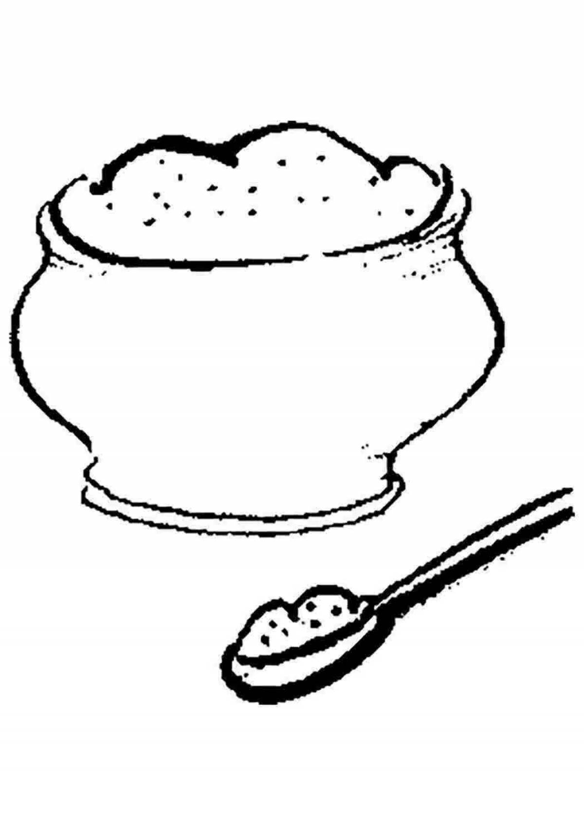 Coloring pot coloring page