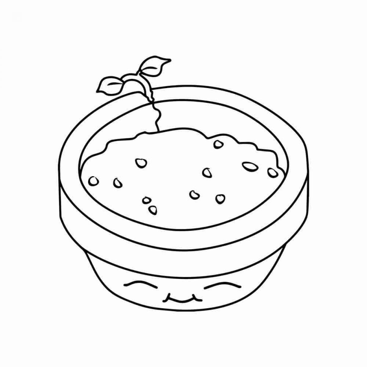 Crazy Color Pot Coloring Page