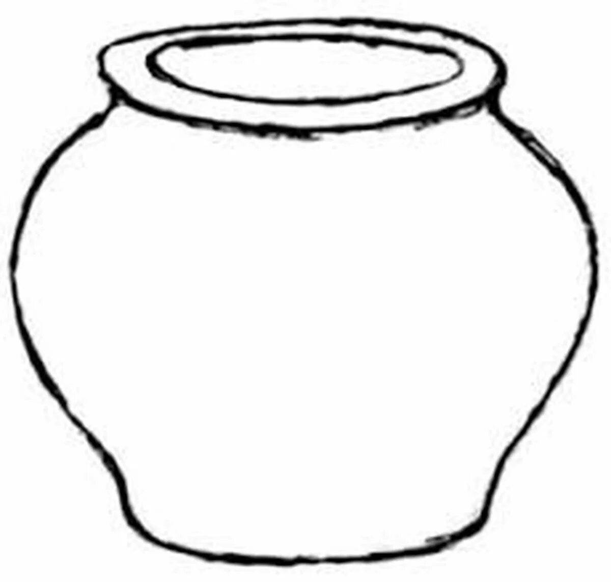 Color-joyful pot coloring page