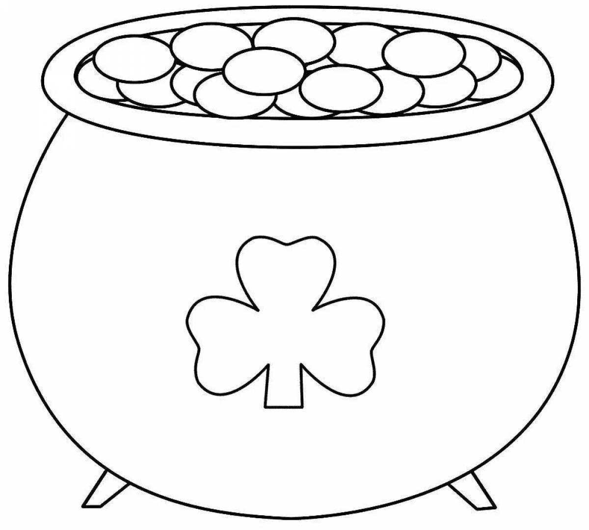 Colour exciting pot coloring page