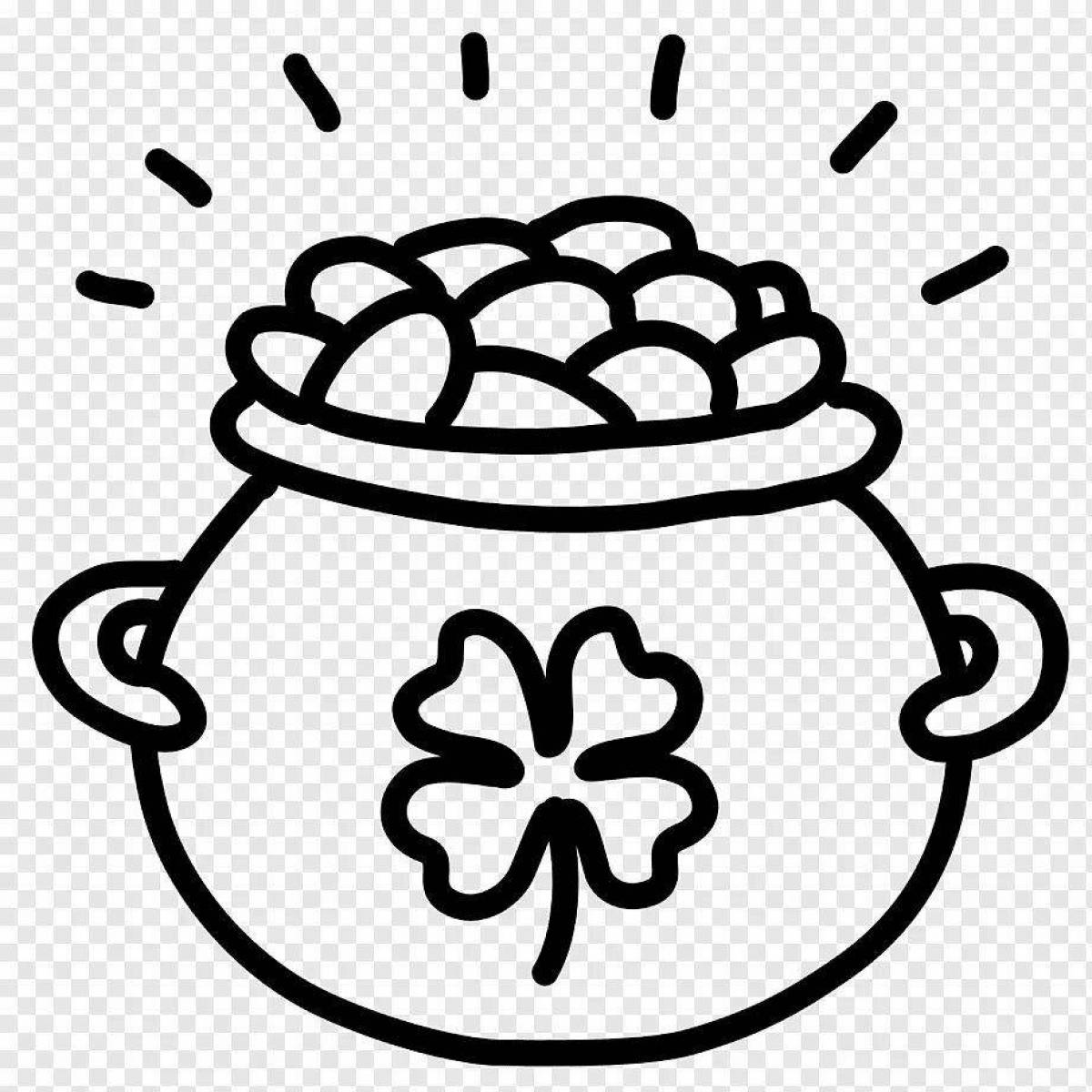 Color-creative pot coloring page