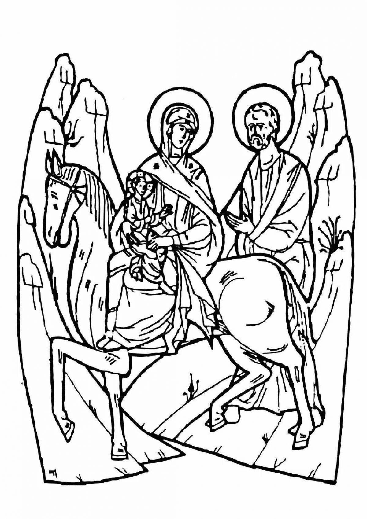 Photo Coloring book the magnificent trinity