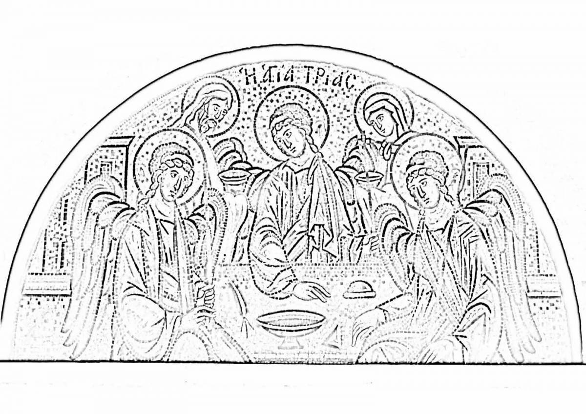 Photo Coloring bright trinity