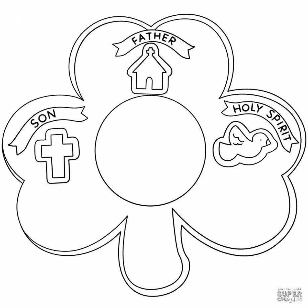 Photo Adorable trinity coloring page