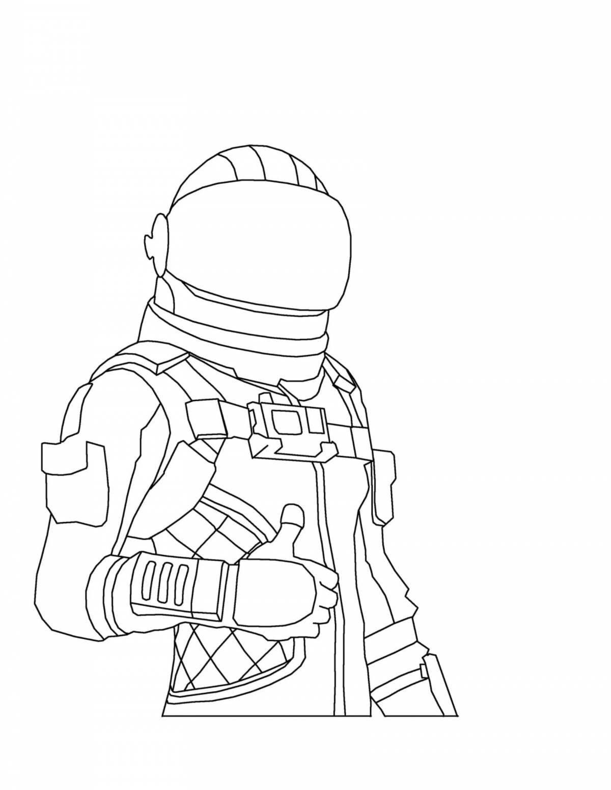 Animated battle coloring page