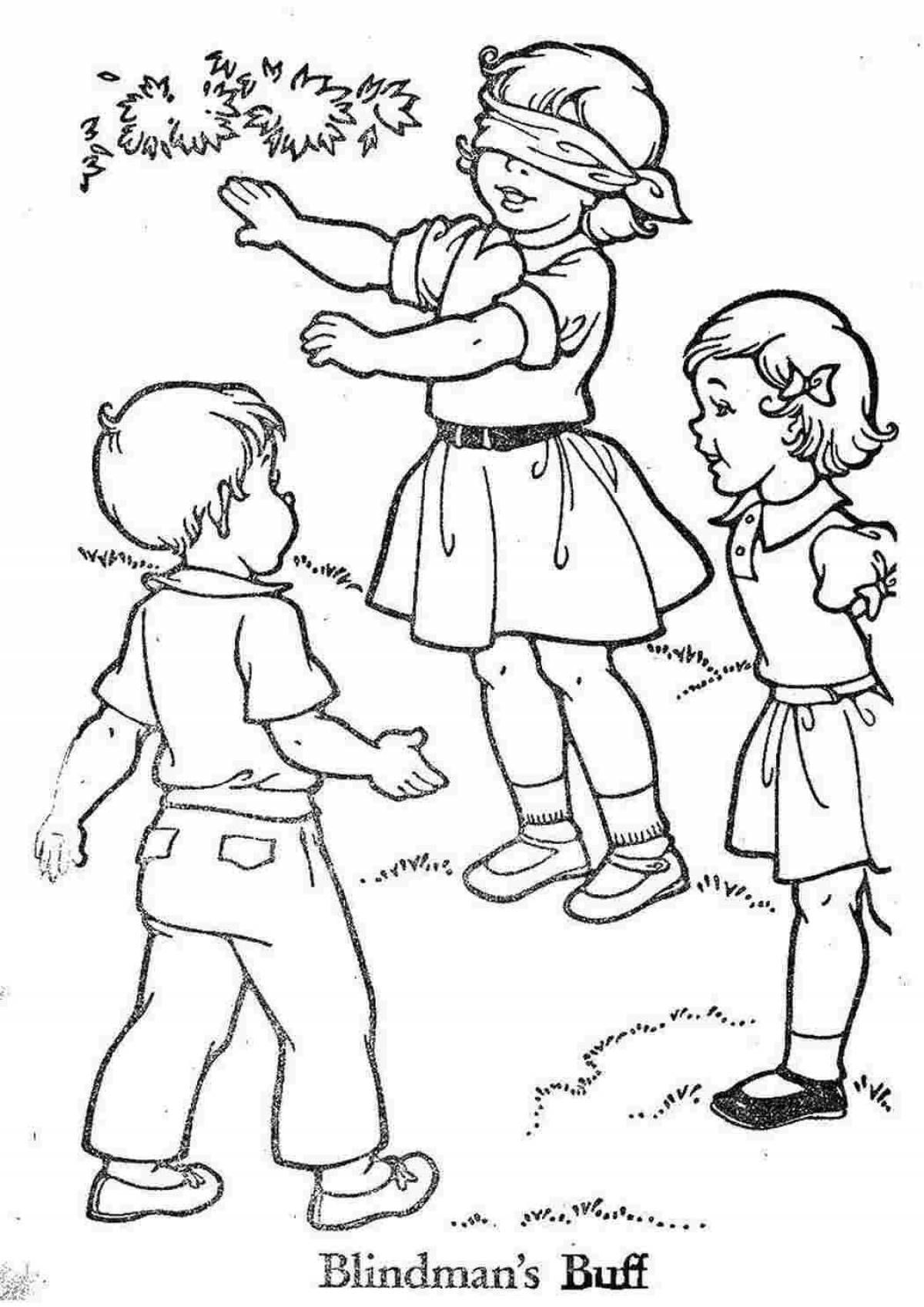 Amazing hide and seek coloring page