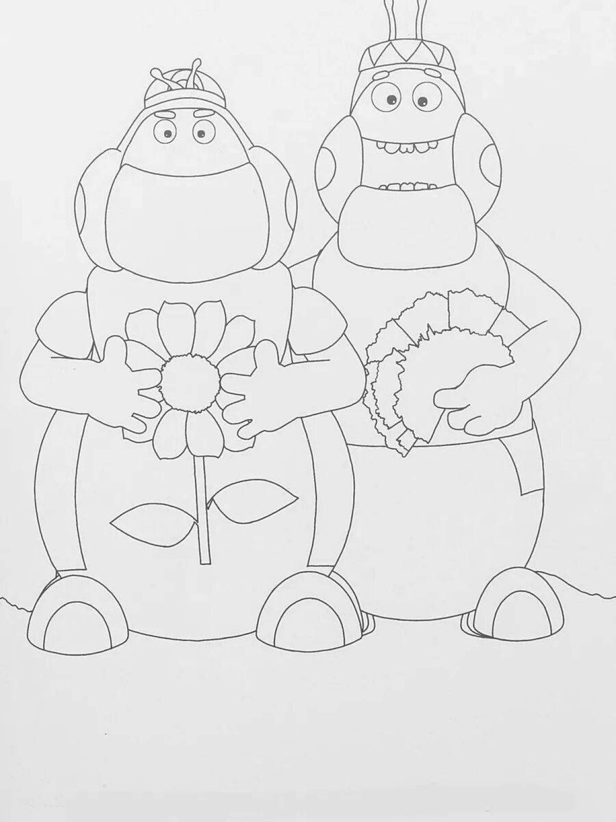 Sweet coloring baby doll