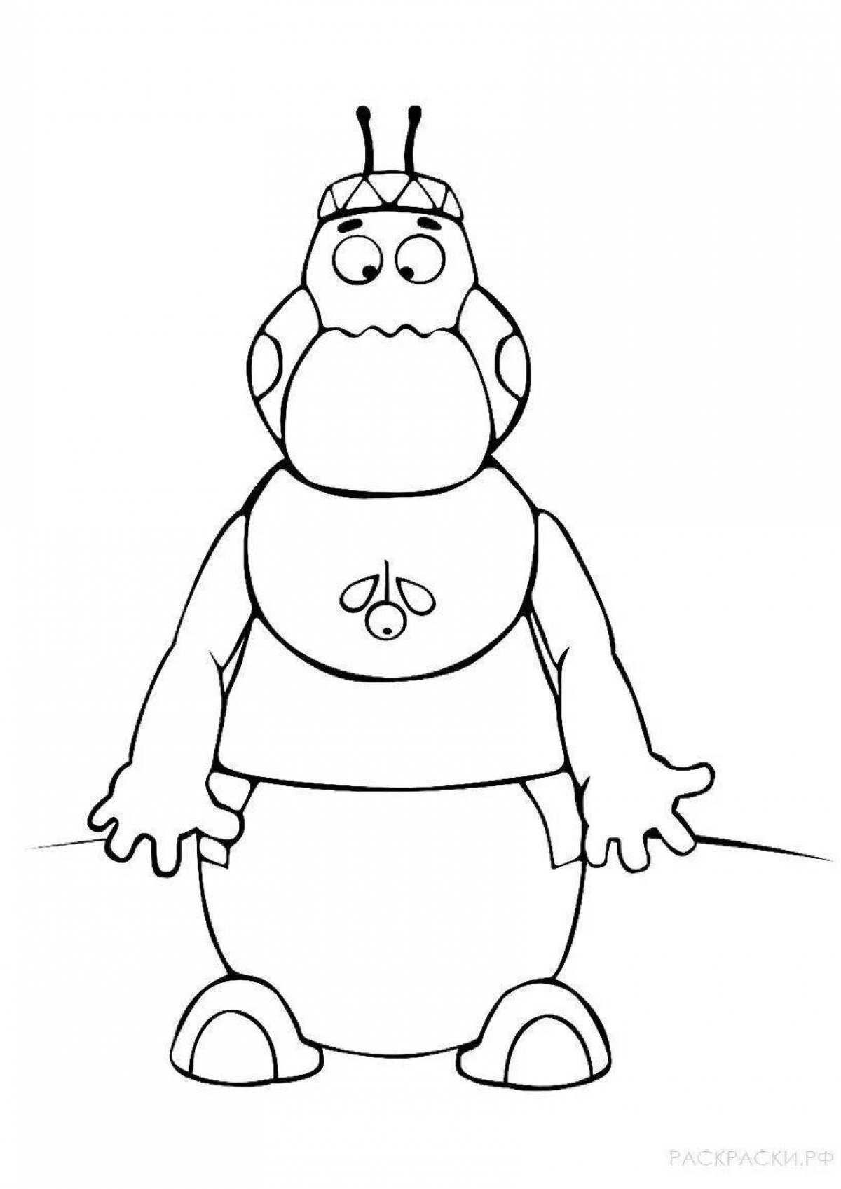 Cute baby doll coloring book