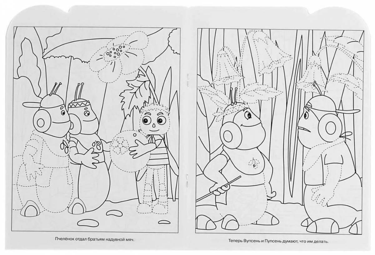 Angel coloring baby doll